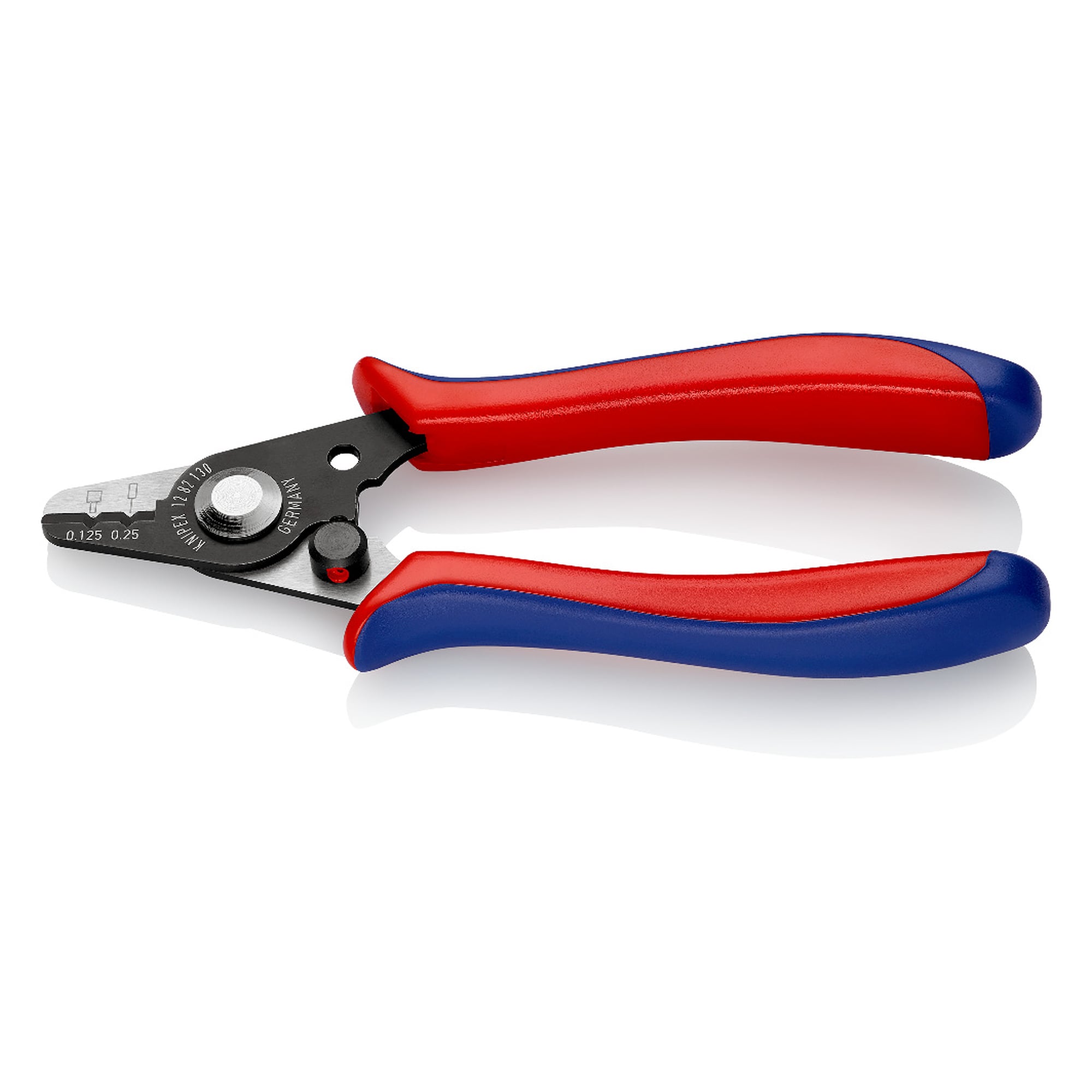 Pince à dénuder pour câbles à fibres optiques, gainage 0,125 et 0,250 mm, 130 mm