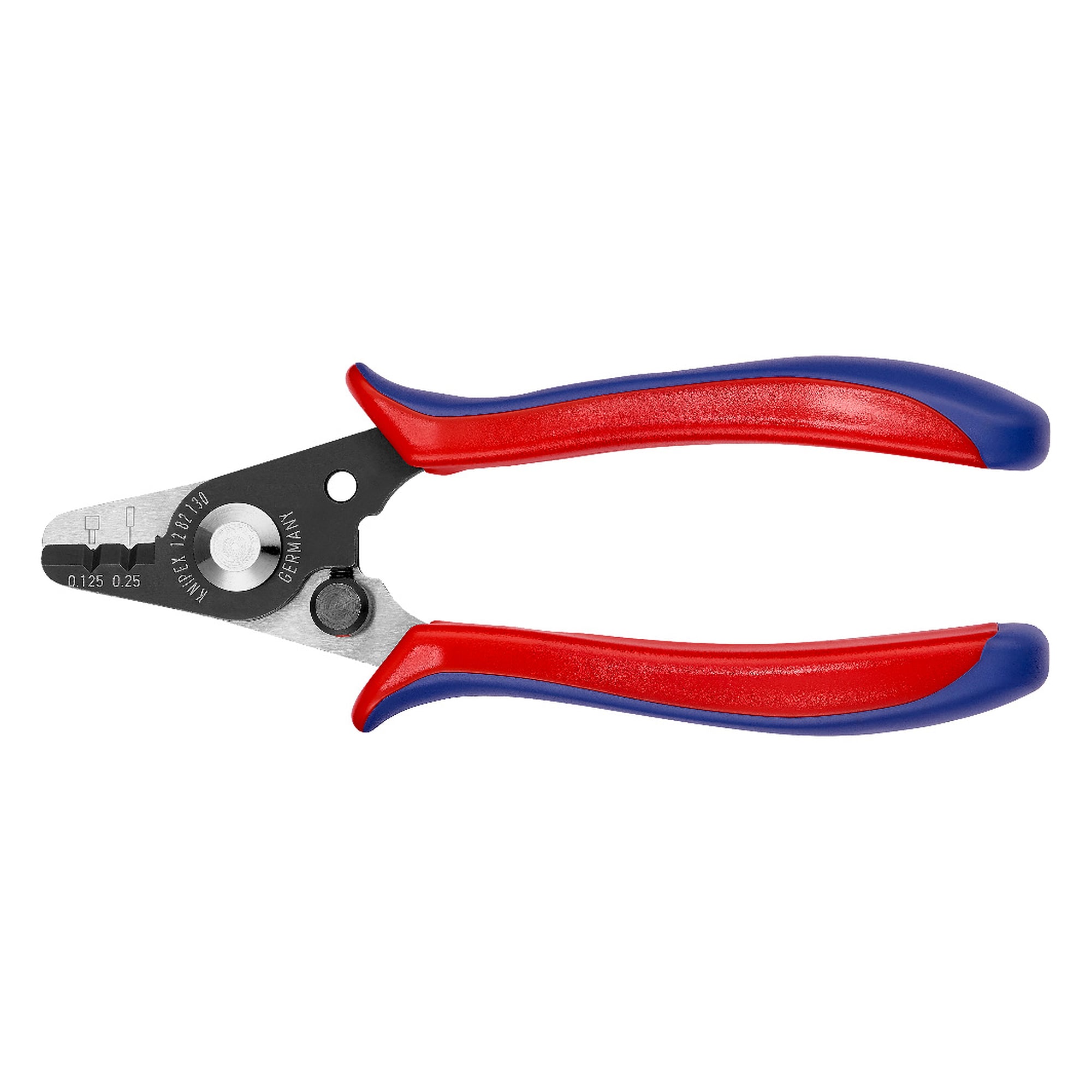Pince à dénuder pour câbles à fibres optiques, gainage 0,125 et 0,250 mm, 130 mm