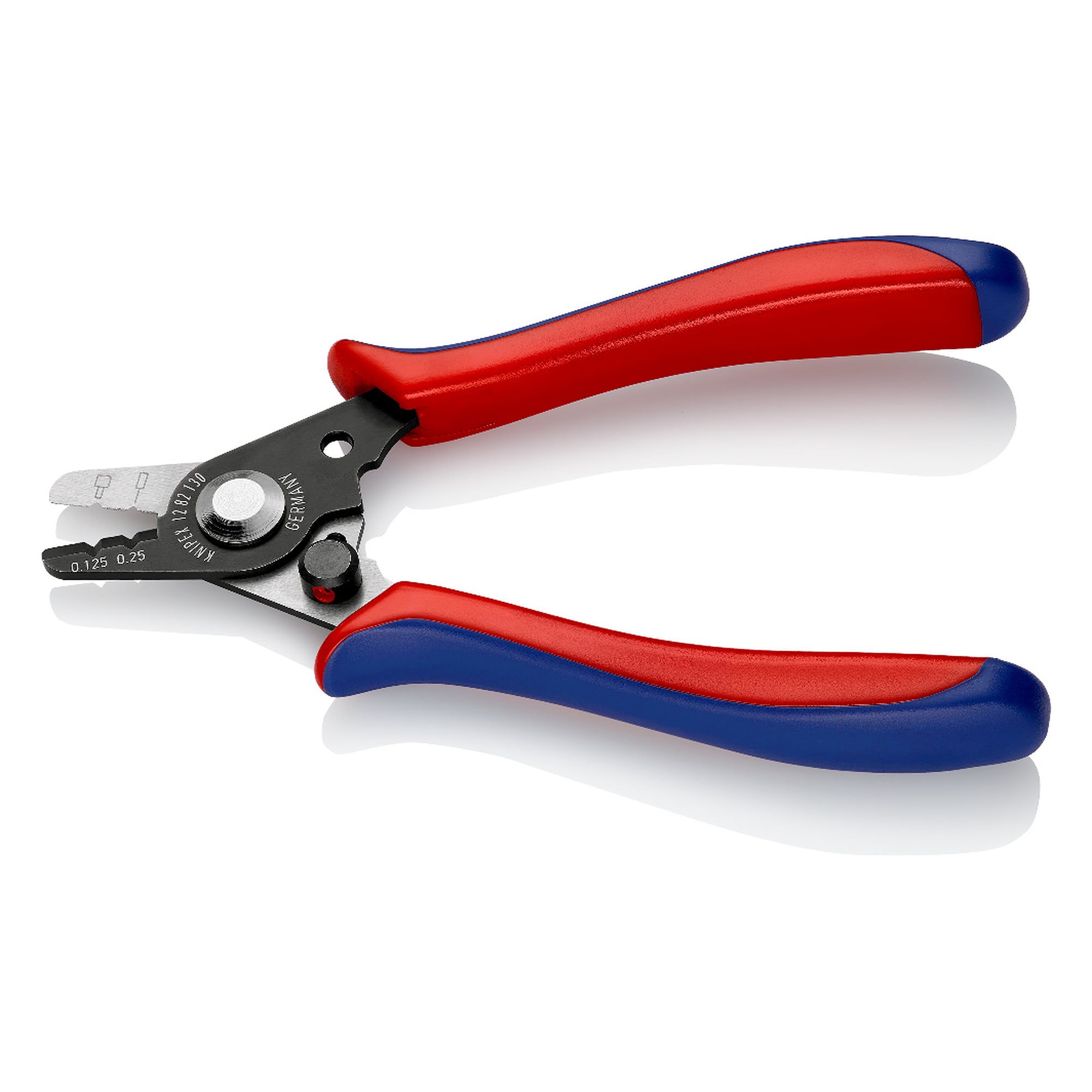 Pince à dénuder pour câbles à fibres optiques, gainage 0,125 et 0,250 mm, 130 mm