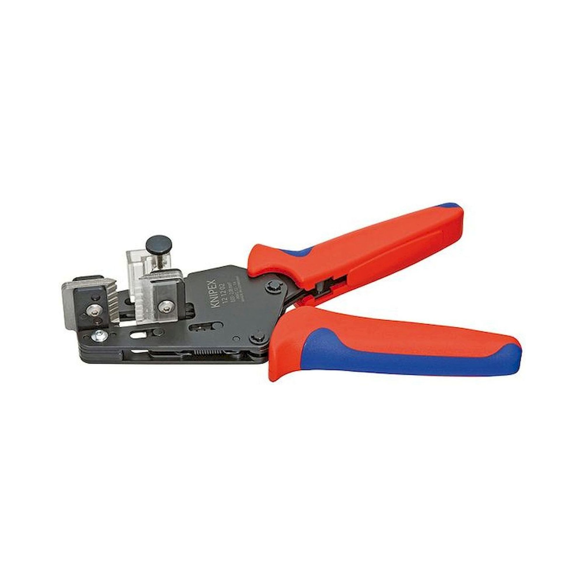 Knipex 12 12 02. Präzisions-Abisolierzange mit Formmessern, brüniert, AWG 32 - 14, 195 mm