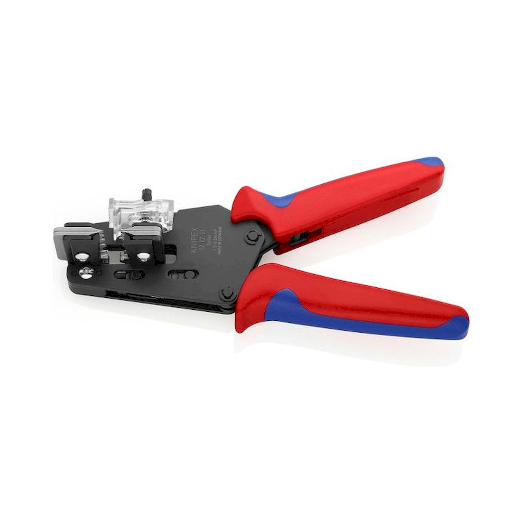 Knipex 12 12 11. Präzisions-Abisolierzange mit Formmessern, brüniert, AWG 15 - 10, 195 mm