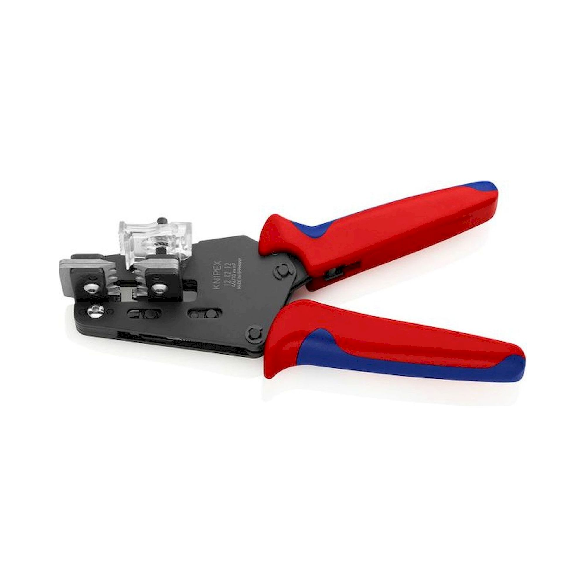 Knipex 12 12 12. Präzisions-Abisolierzange mit Formmessern, brüniert, AWG 11 - 7, 195 mm