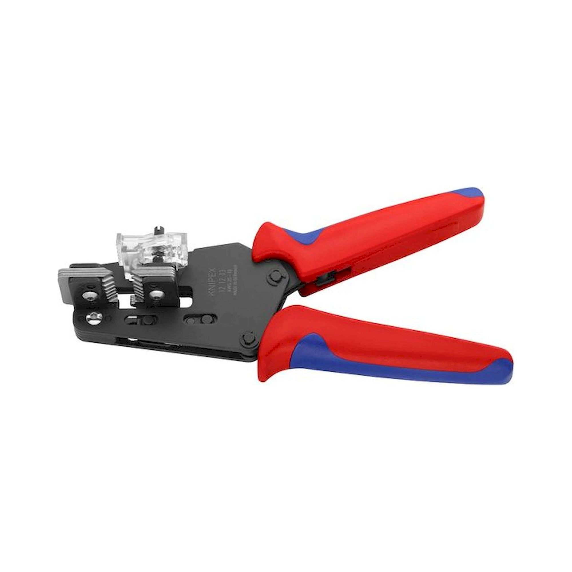 Knipex 12 12 13. Präzisions-Abisolierzange mit Formmessern, brüniert, AWG 10 - 20, 195 mm