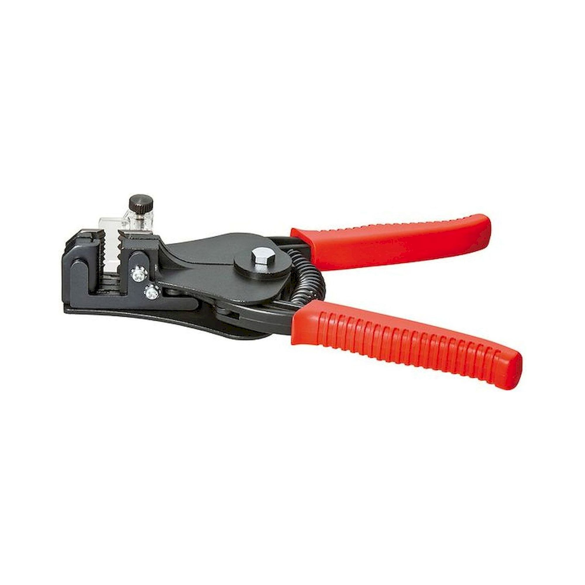 Knipex 12 21 180. Stripping pliers with shaped knives, painted black, with plastic grips, 180 mm