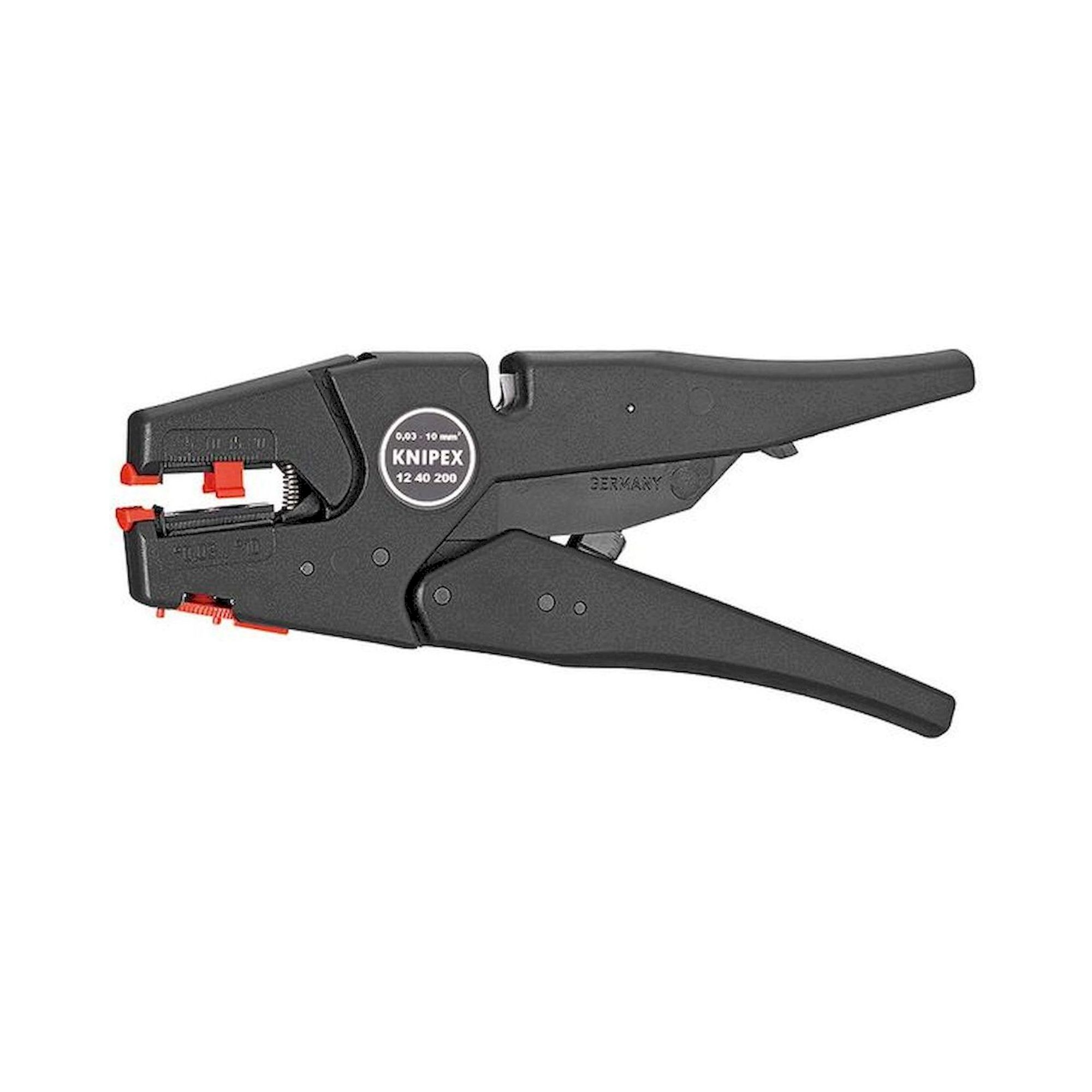 Knipex 12 40 200. Self-adjusting wire  stripper, 0.03 - 10.0 mm2, 200 mm