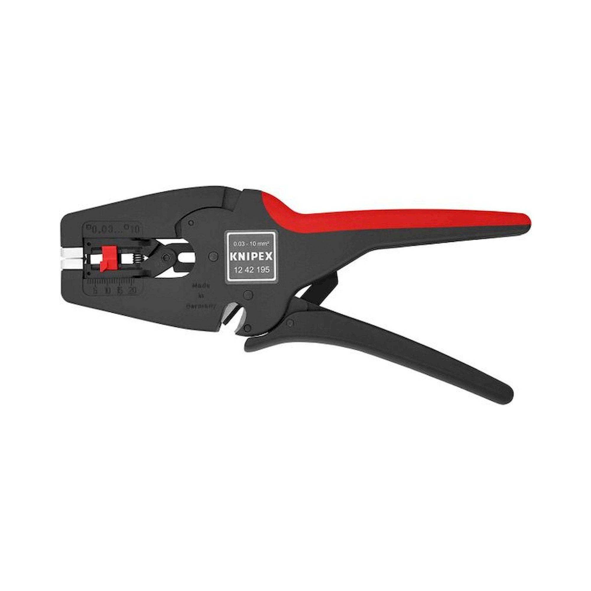 Knipex 12 42 195 SB. MultiStrip 10, Automatische Abisolierzange, 0,03 - 10,0 mm², 195 mm, SB Verpackung