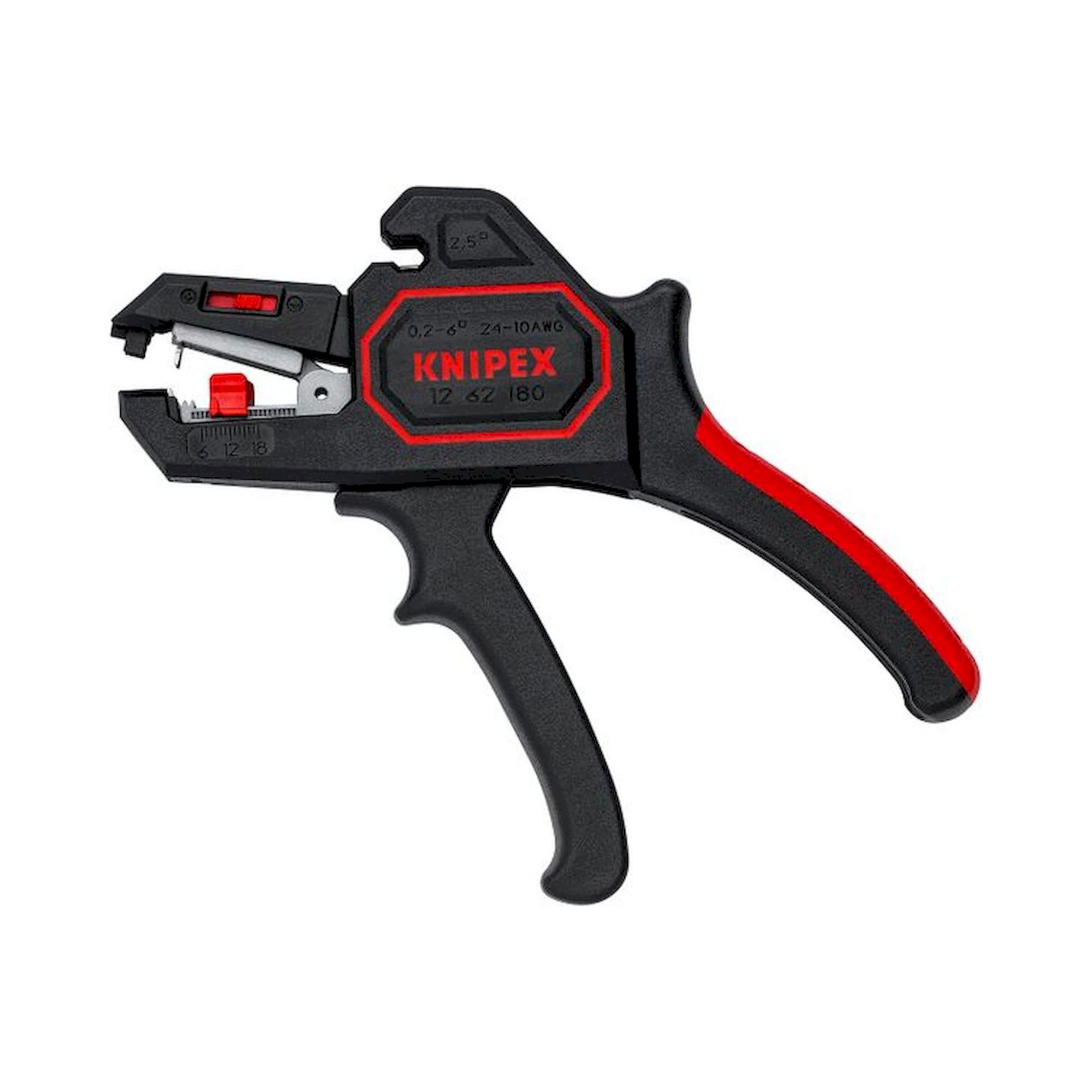 Knipex 12 62 180 SB. Pince à dénuder automatique, 0,2 - 6,0 mm², 180 mm, emballage SB