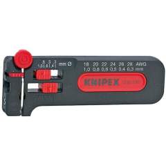 Knipex 12 80 100 SB. Mini stripper, 0.3 – 1.0 mm, sales packaging