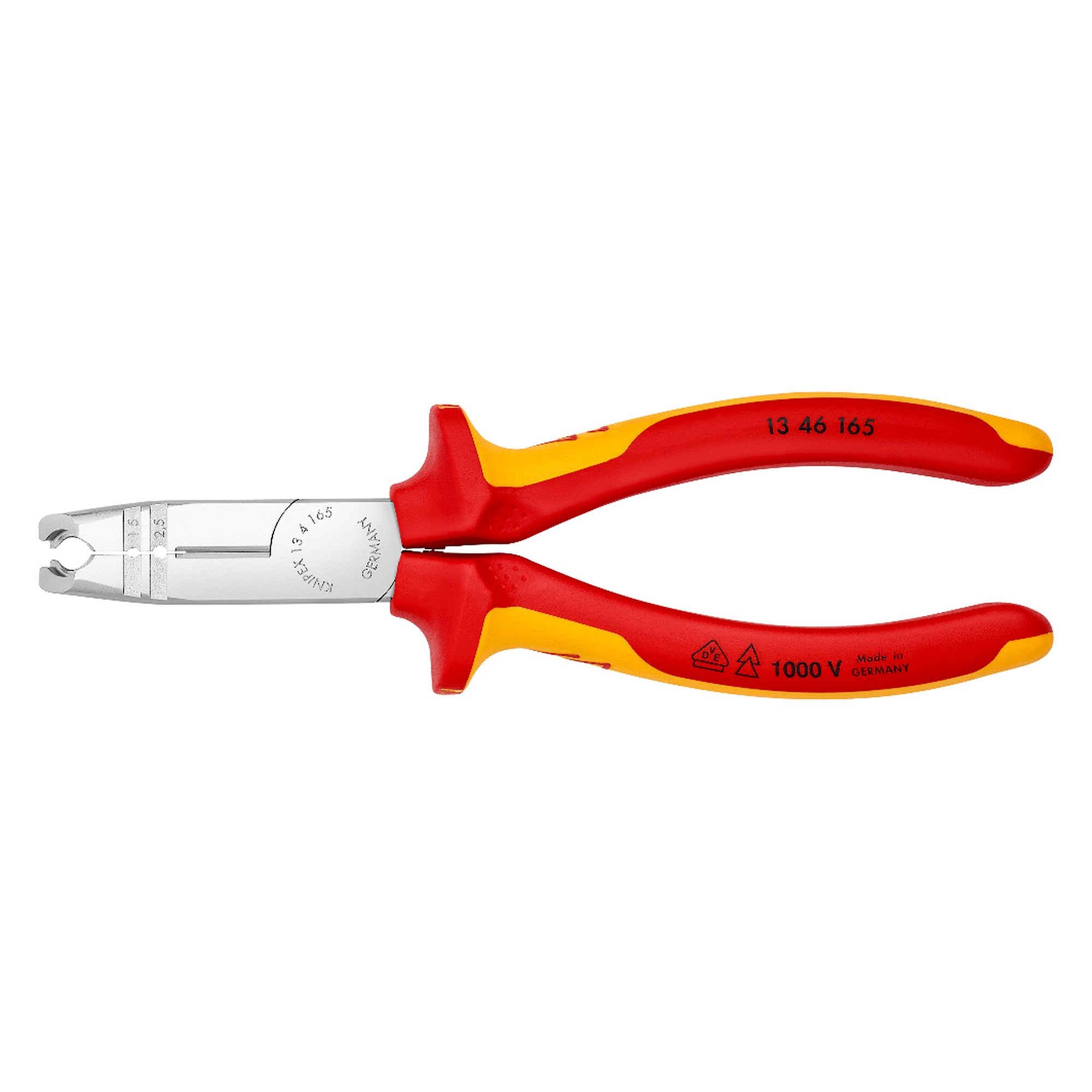Pince à dégainer isolée VDE pour câbles ronds Ø 8 à 13 mm, chromée, 165 mm