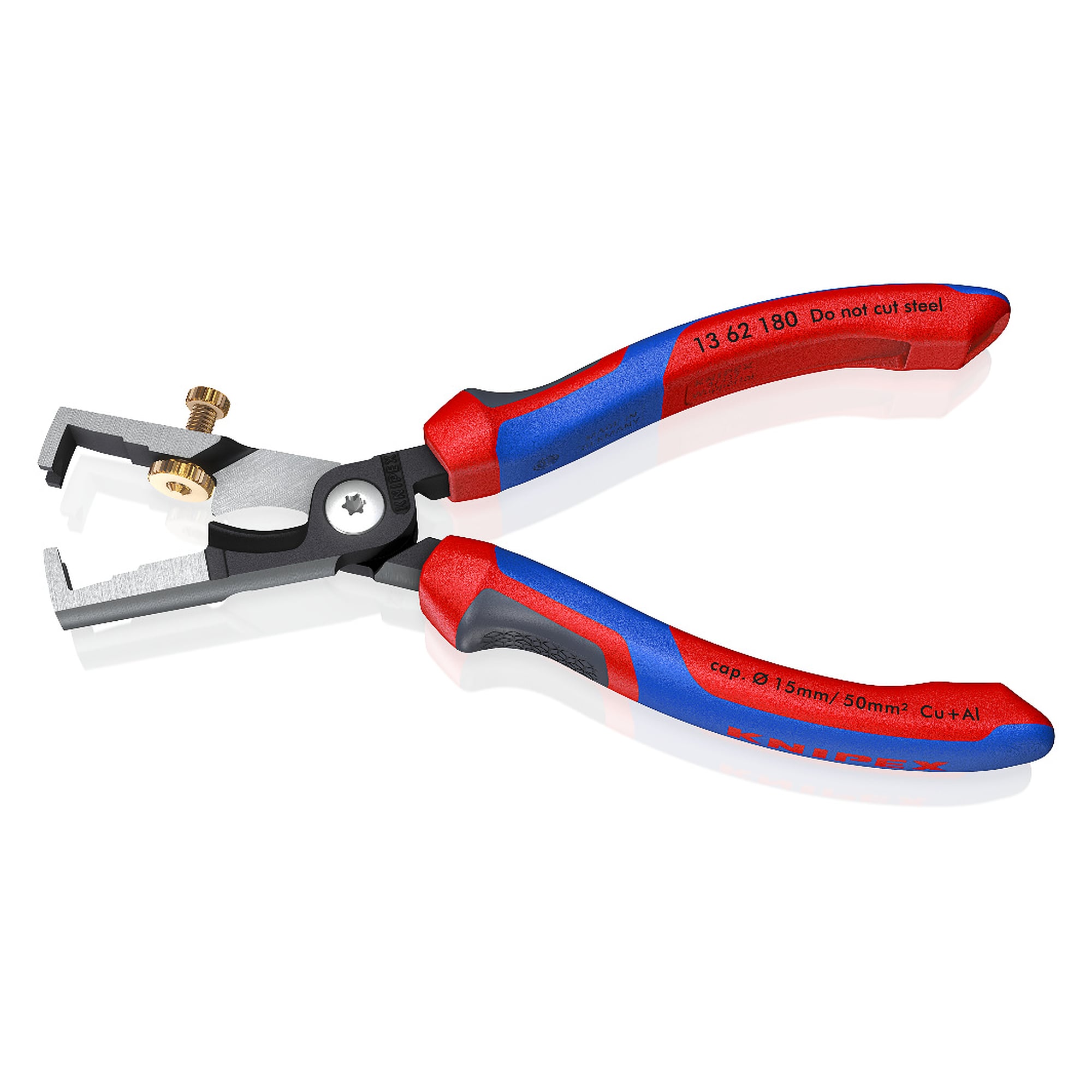 StriX Abisolierzange mit Kabelschere für Kabel bis Ø 15 mm, Leiter bis 10 mm², 180 mm