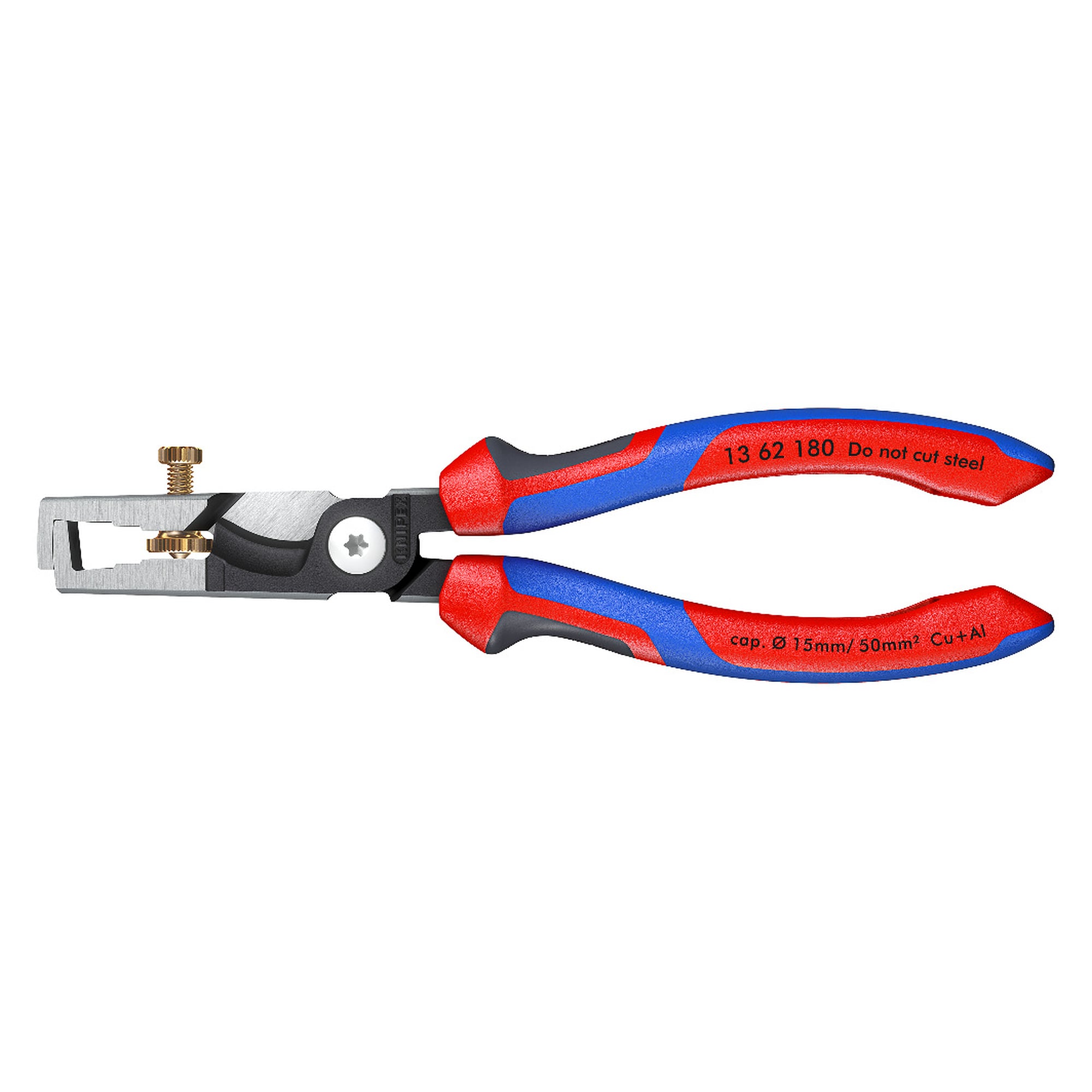 StriX Abisolierzange mit Kabelschere für Kabel bis Ø 15 mm, Leiter bis 10 mm², 180 mm