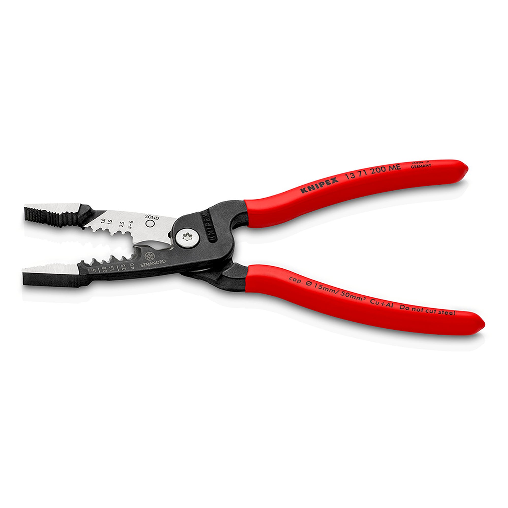 Multifunctional electricians' pliers metric version for 0.75 to 6 mm², cables up to 15 mm, 200 mm