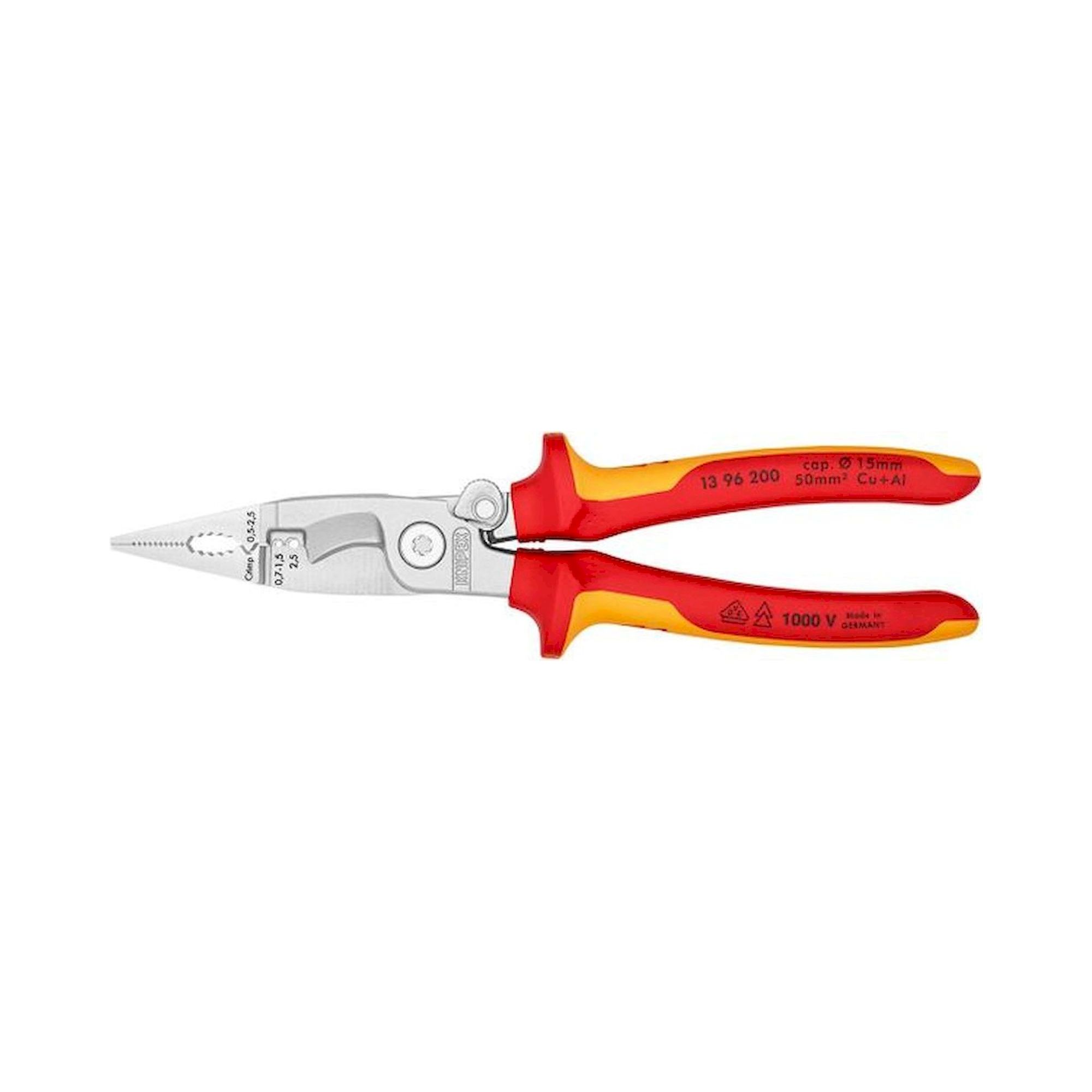 Knipex 13 96 200. Pinces pour installation électrique, chromées