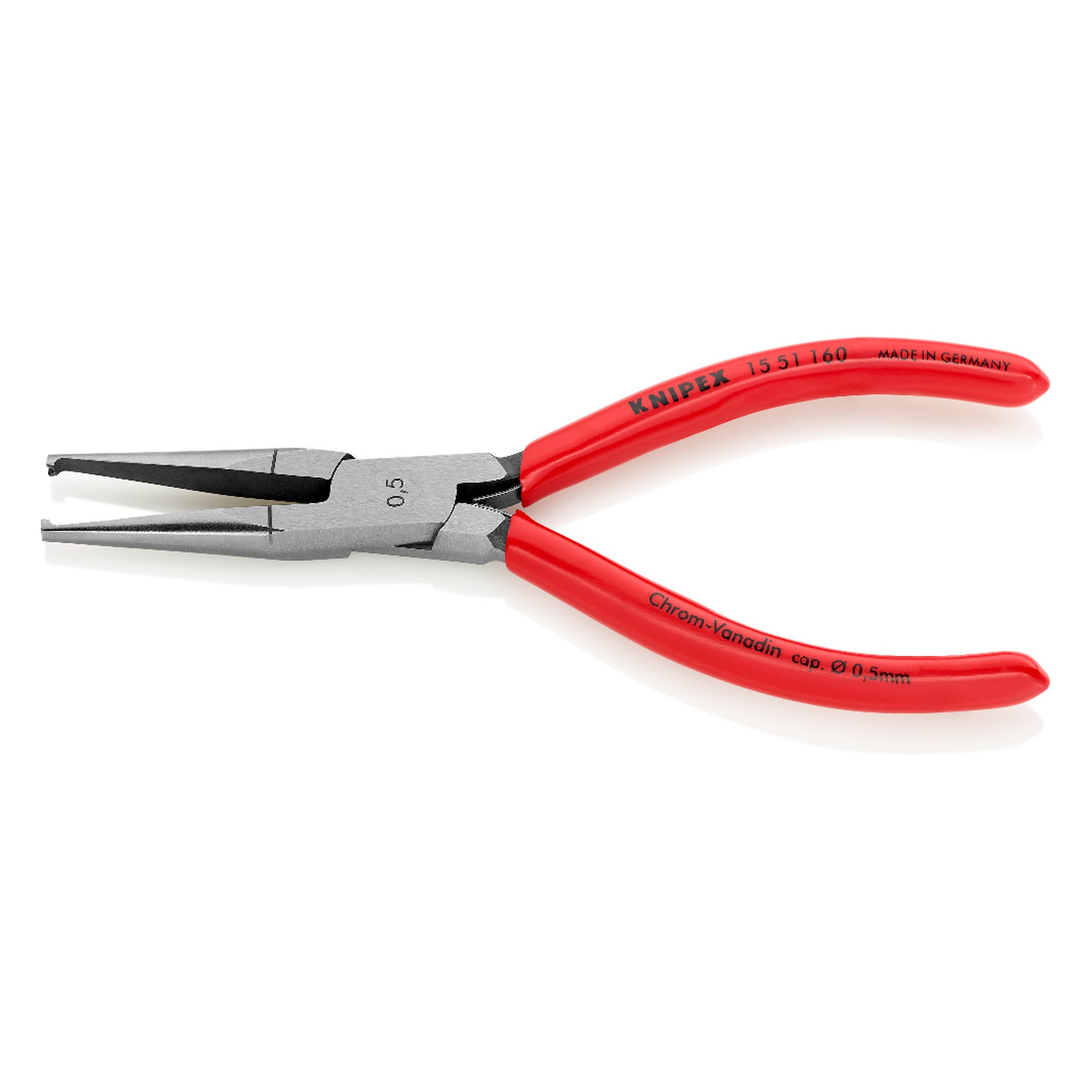 Insulation Stripper for Ø 0.5 mm with fixed stripping prism and opening spring, 160 mm