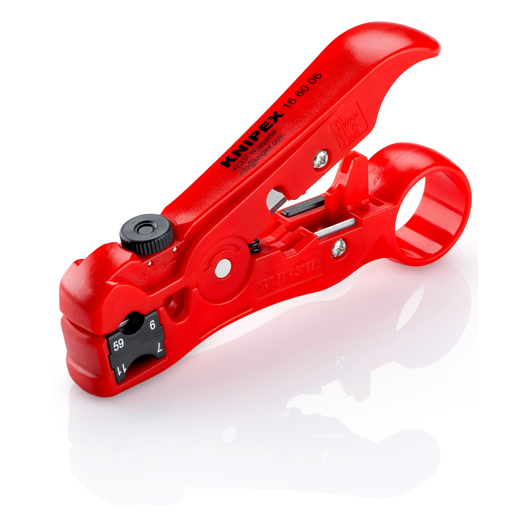 Abisolierwerkzeug für Koaxial- und Datenkabel RG 59, RG 6, RG 7 und RG 11, 125 mm