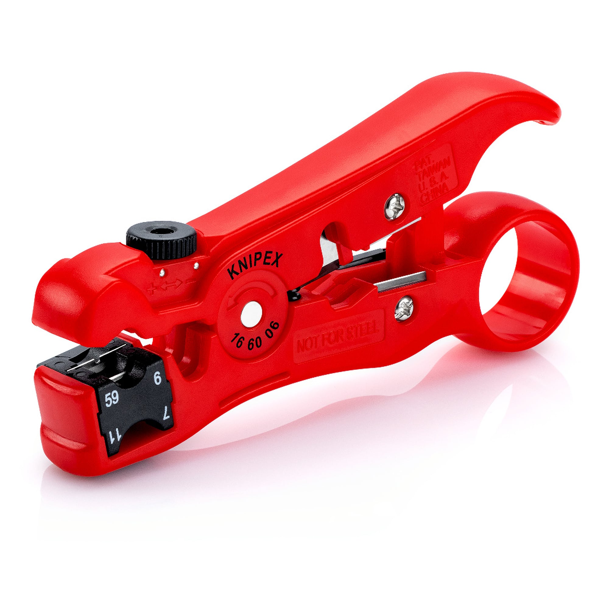 Abisolierwerkzeug für Koaxial- und Datenkabel RG 59, RG 6, RG 7 und RG 11, 125 mm