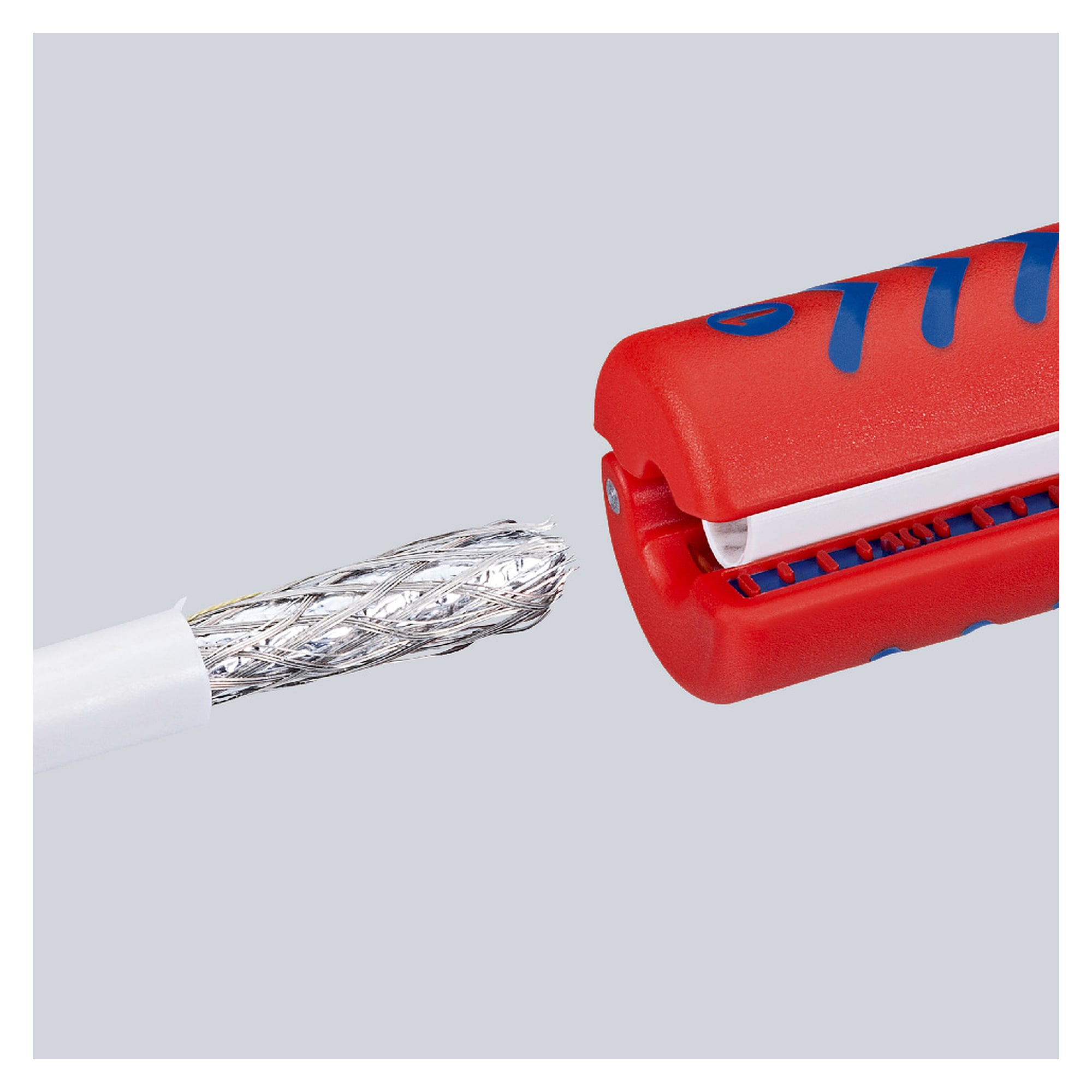 Abisolierwerkzeug für Koaxialkabel universal Ø 4,8 bis 7,5 mm mit Längenskala, Länge 100 mm