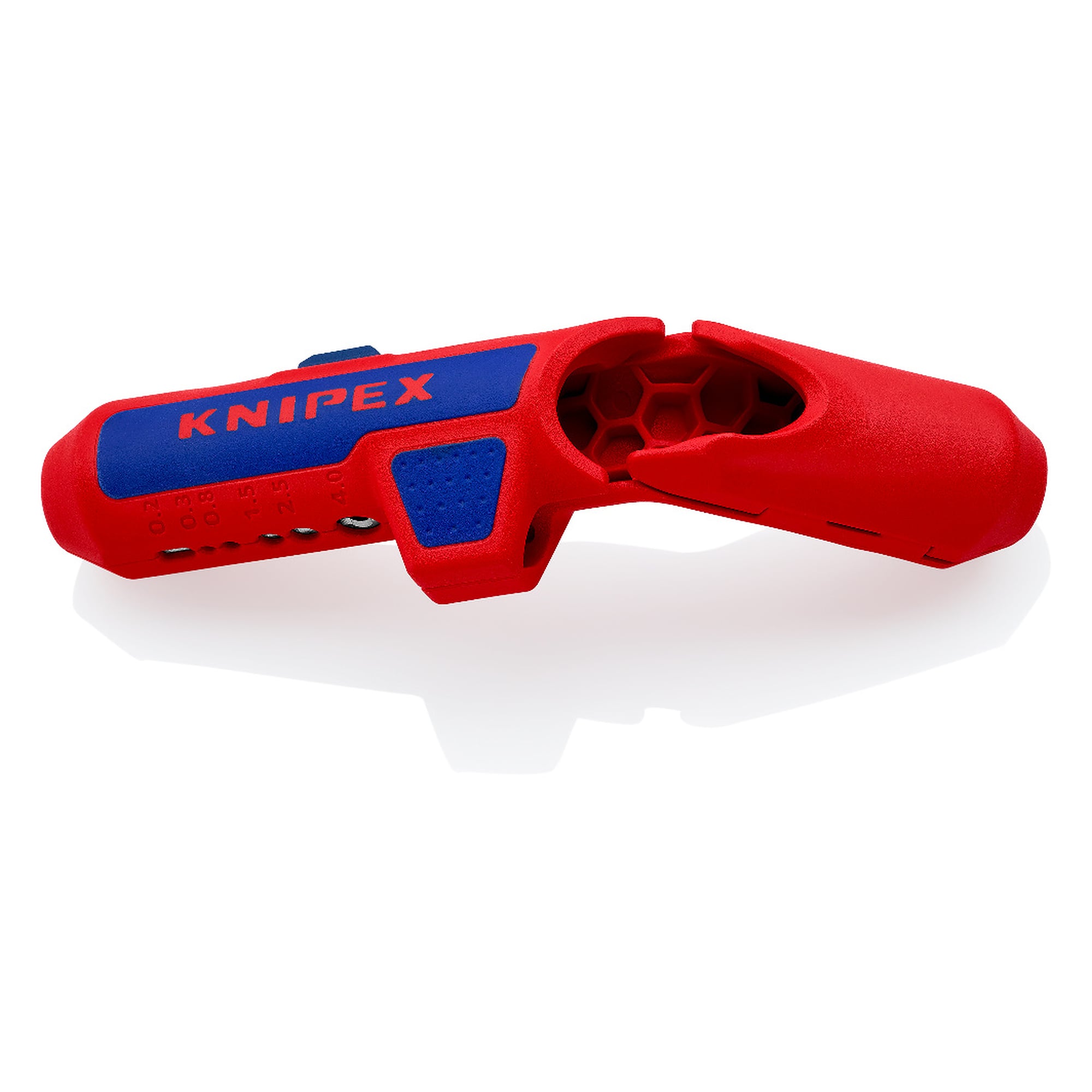 ErgoStrip universal stripping tool for right-handed use, round, data and coax cables, 135 mm