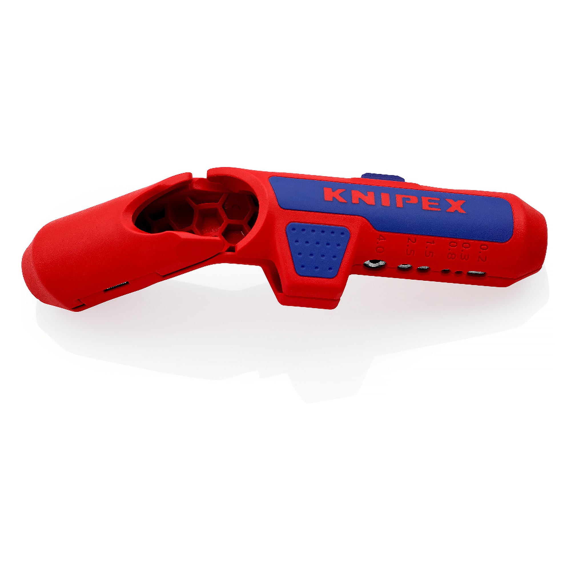 ErgoStrip universal stripping tool for left-handers, round, data and coax cable, 135 mm