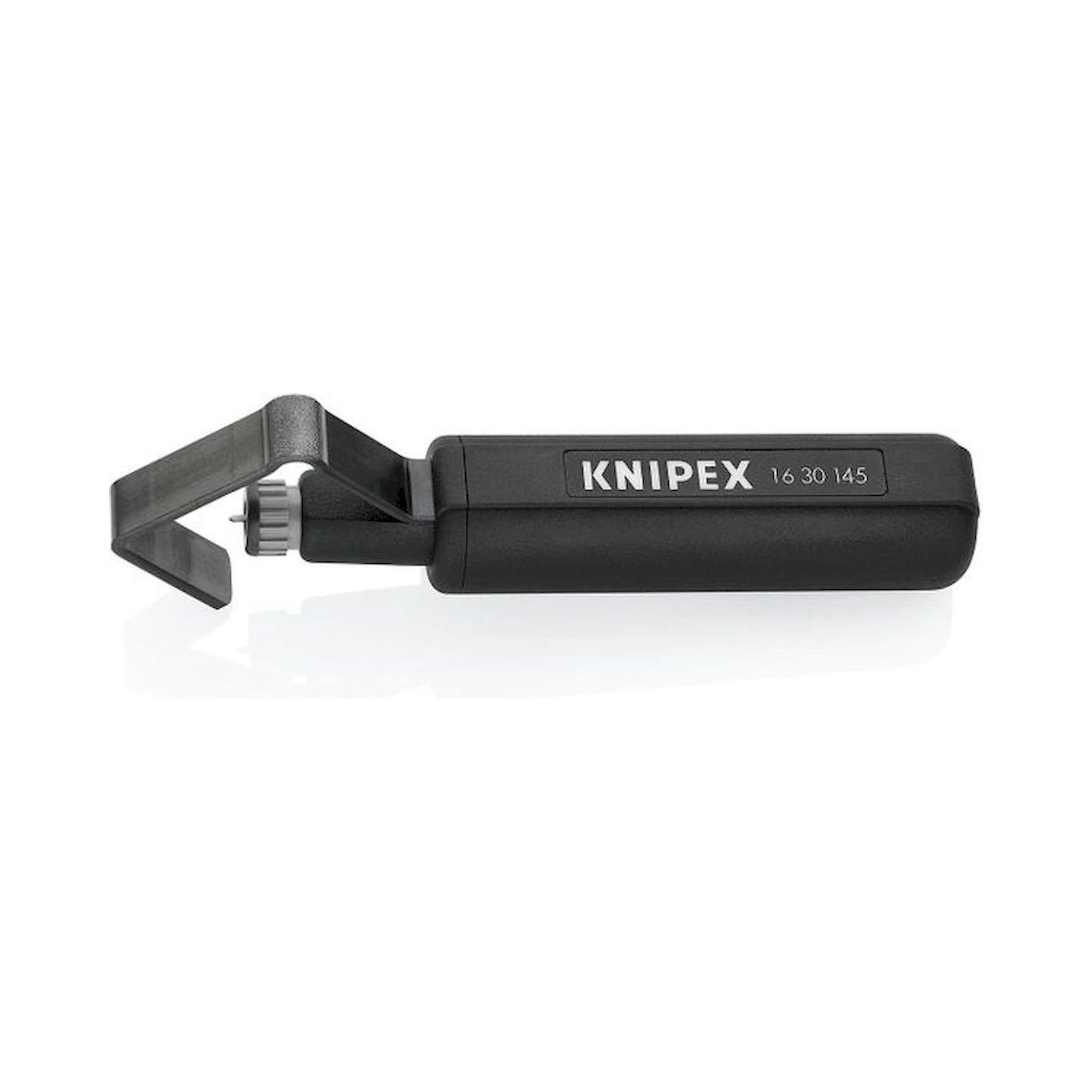 Knipex 16 30 145 SB. Stripping tool for spiral cutting, impact-resistant plastic housing, 150 mm, sales packaging