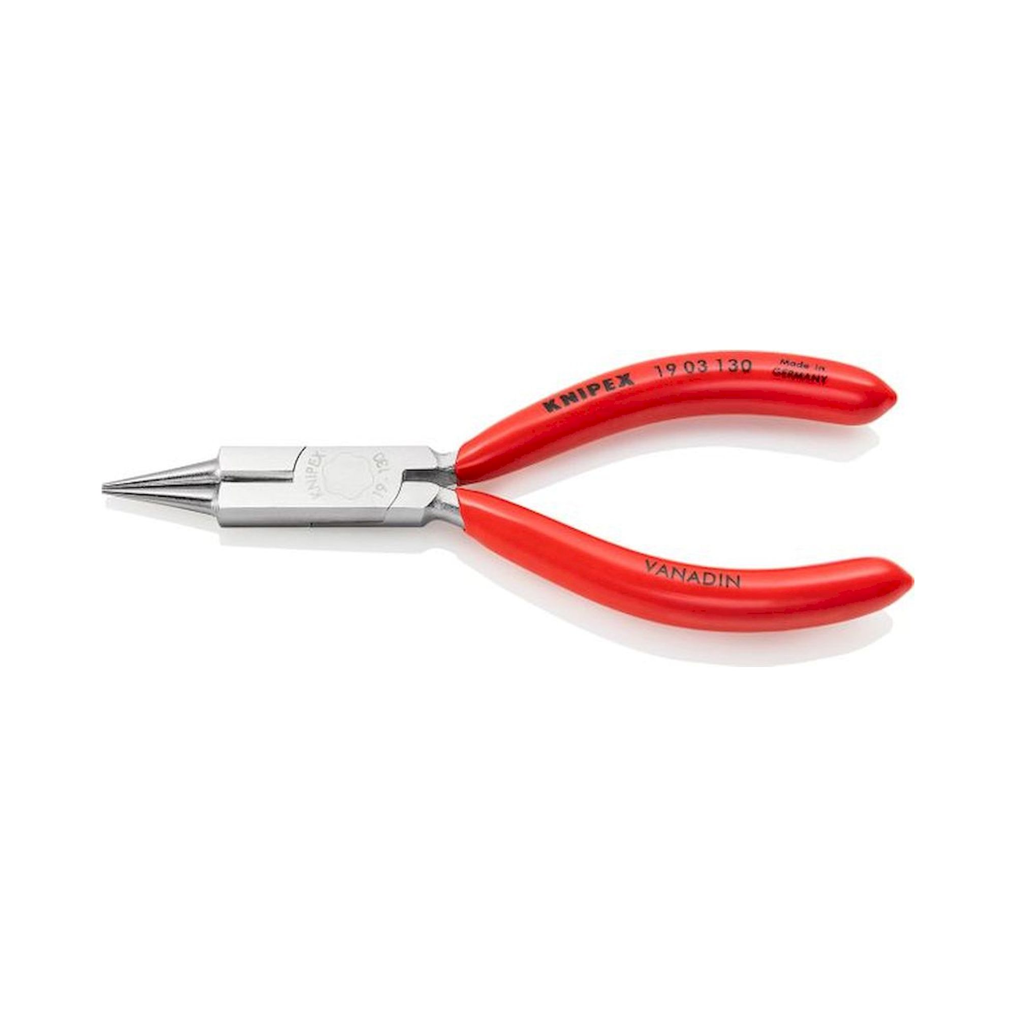 Knipex 19 03 130. Ro with pliers with cutting edge (jewelry bending pliers), chrome-plated, 130 mm