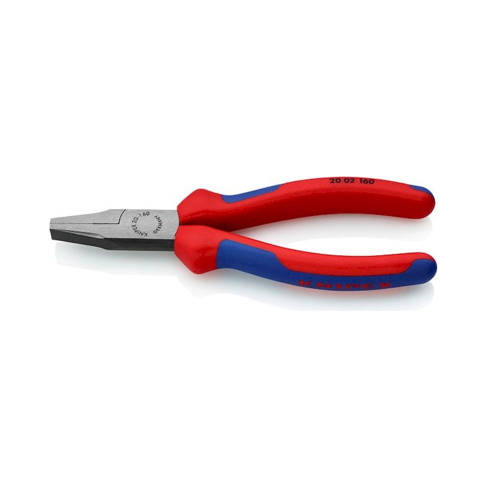 Knipex 20 02 160. Flat nose pliers, black atramentized, 160 mm