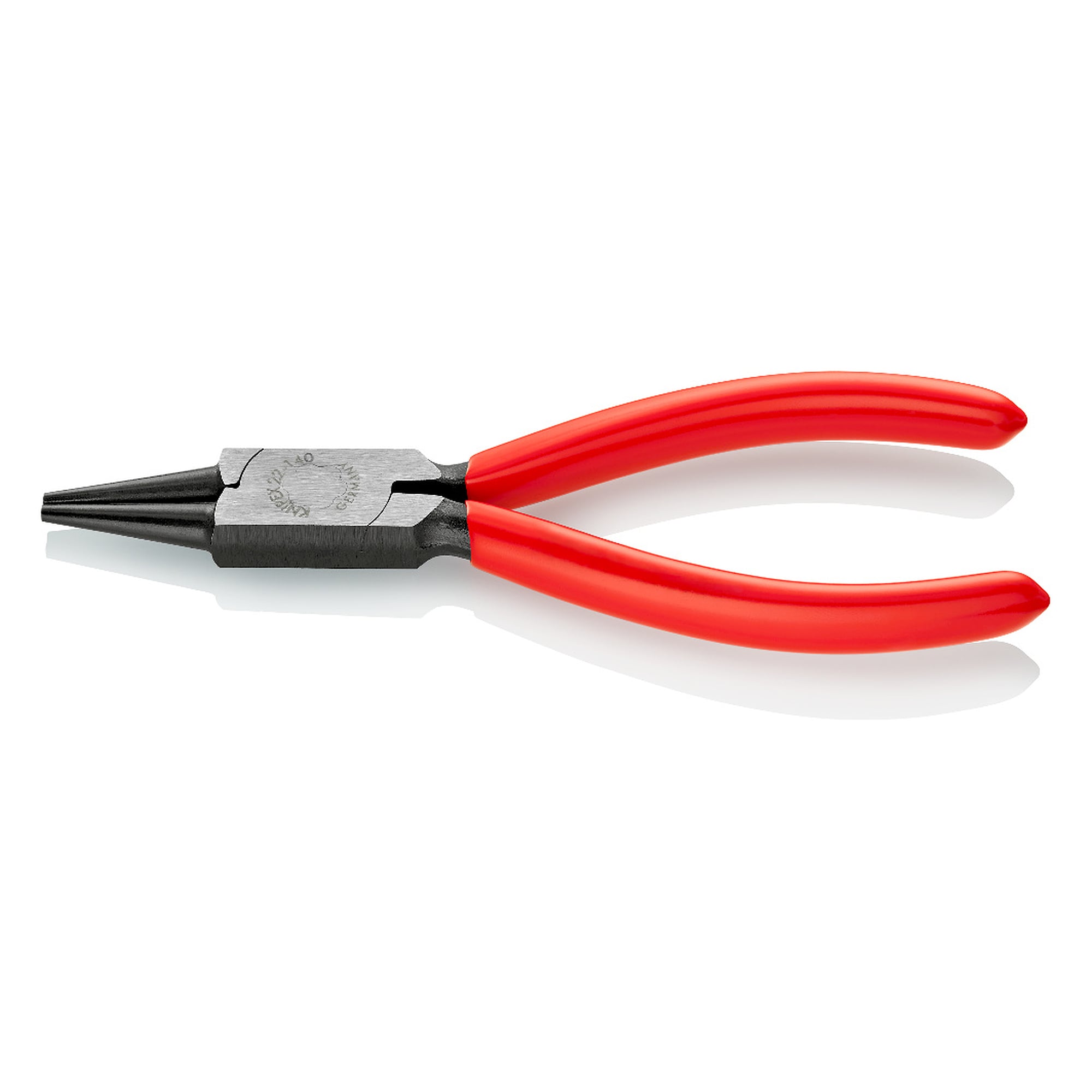 Round nose pliers with finely ground jaws for bending wire loops, 140 mm