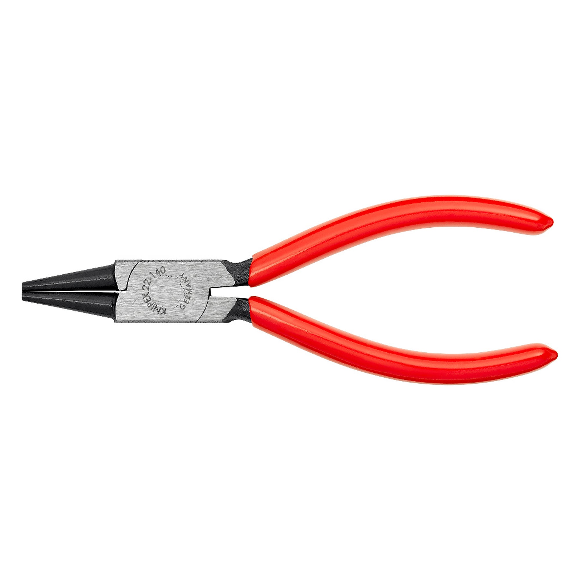 Round nose pliers with finely ground jaws for bending wire loops, 140 mm