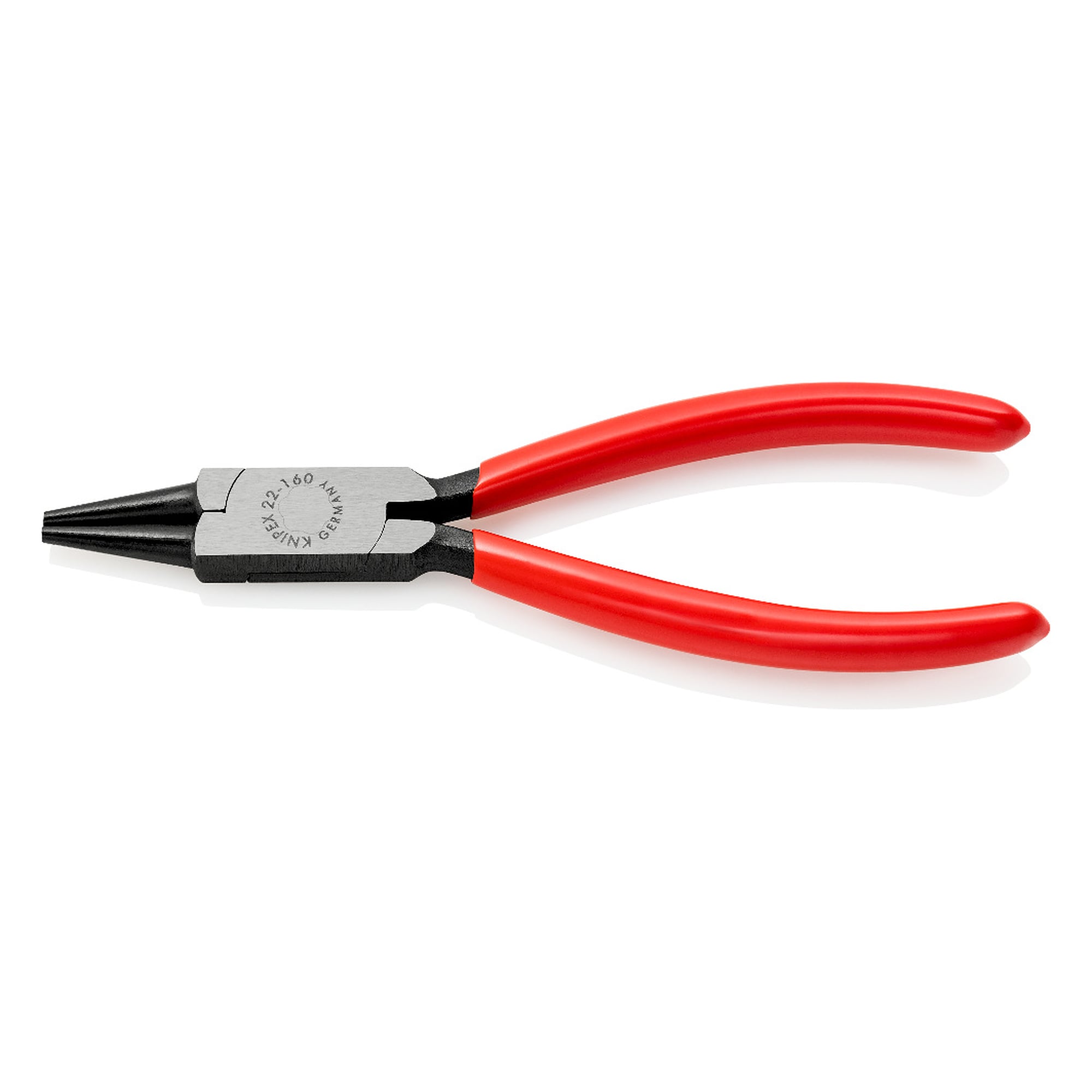 Round nose pliers for wire loops and round material, black atramentised, 160 mm