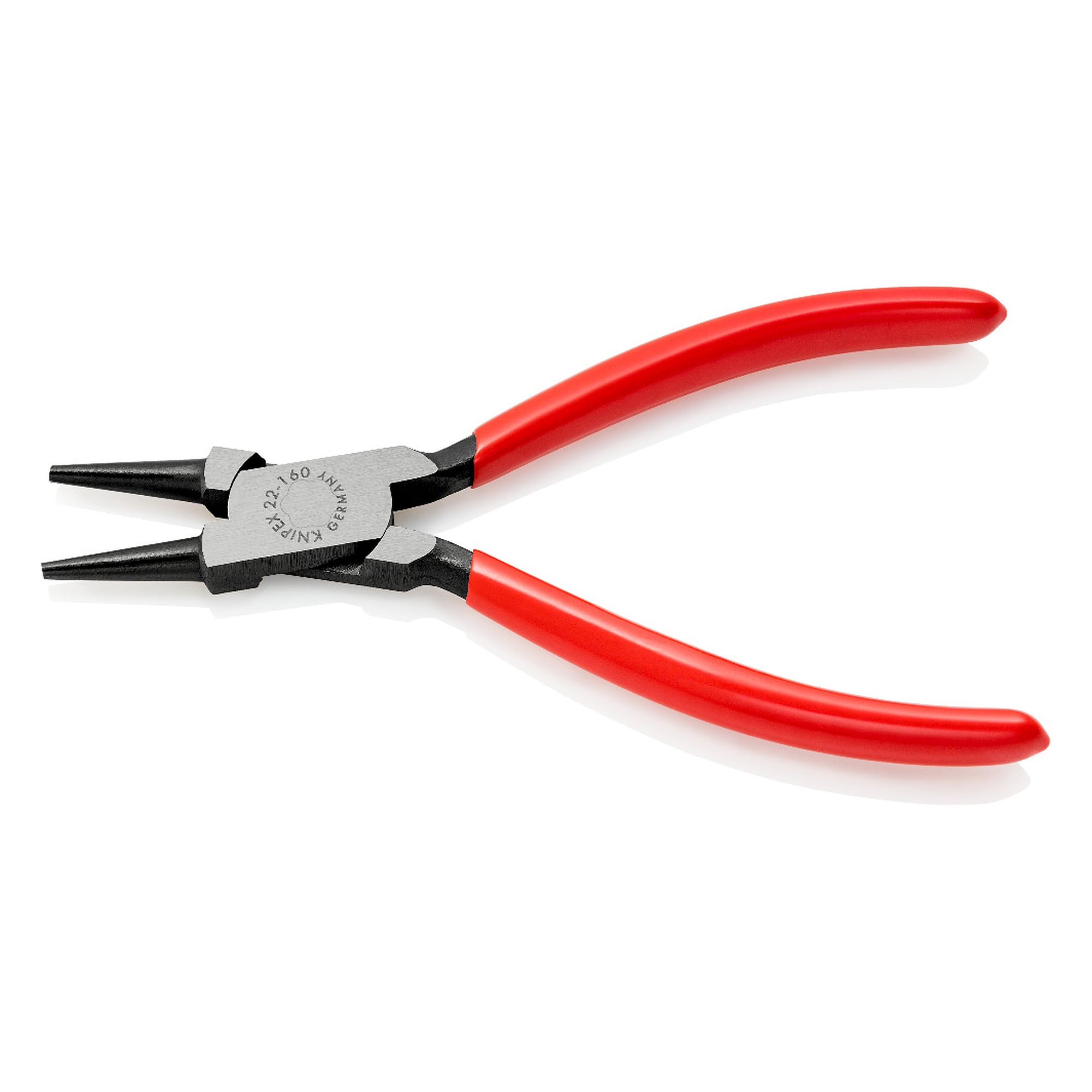 Round nose pliers for wire loops and round material, black atramentised, 160 mm