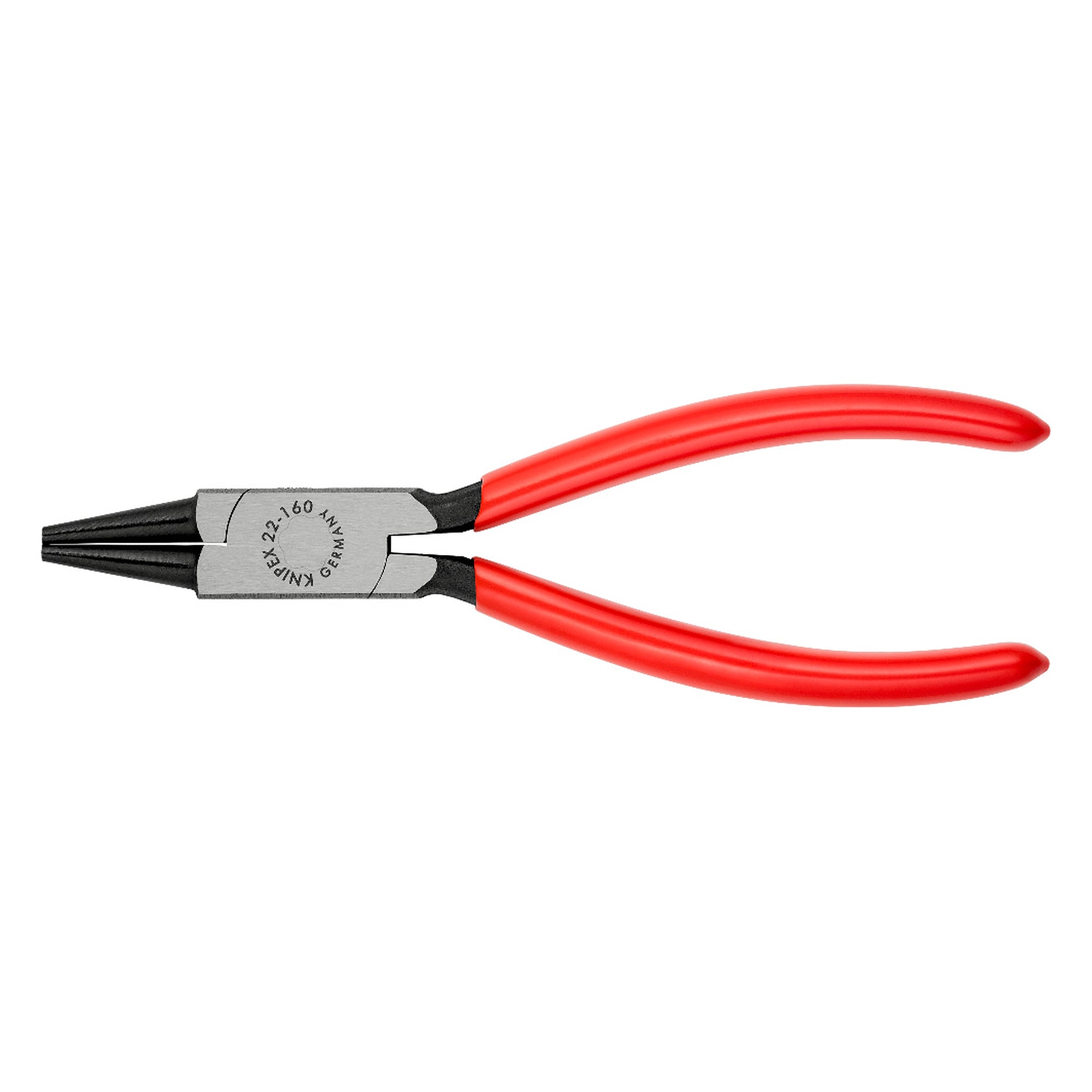 Round nose pliers for wire loops and round material, black atramentised, 160 mm