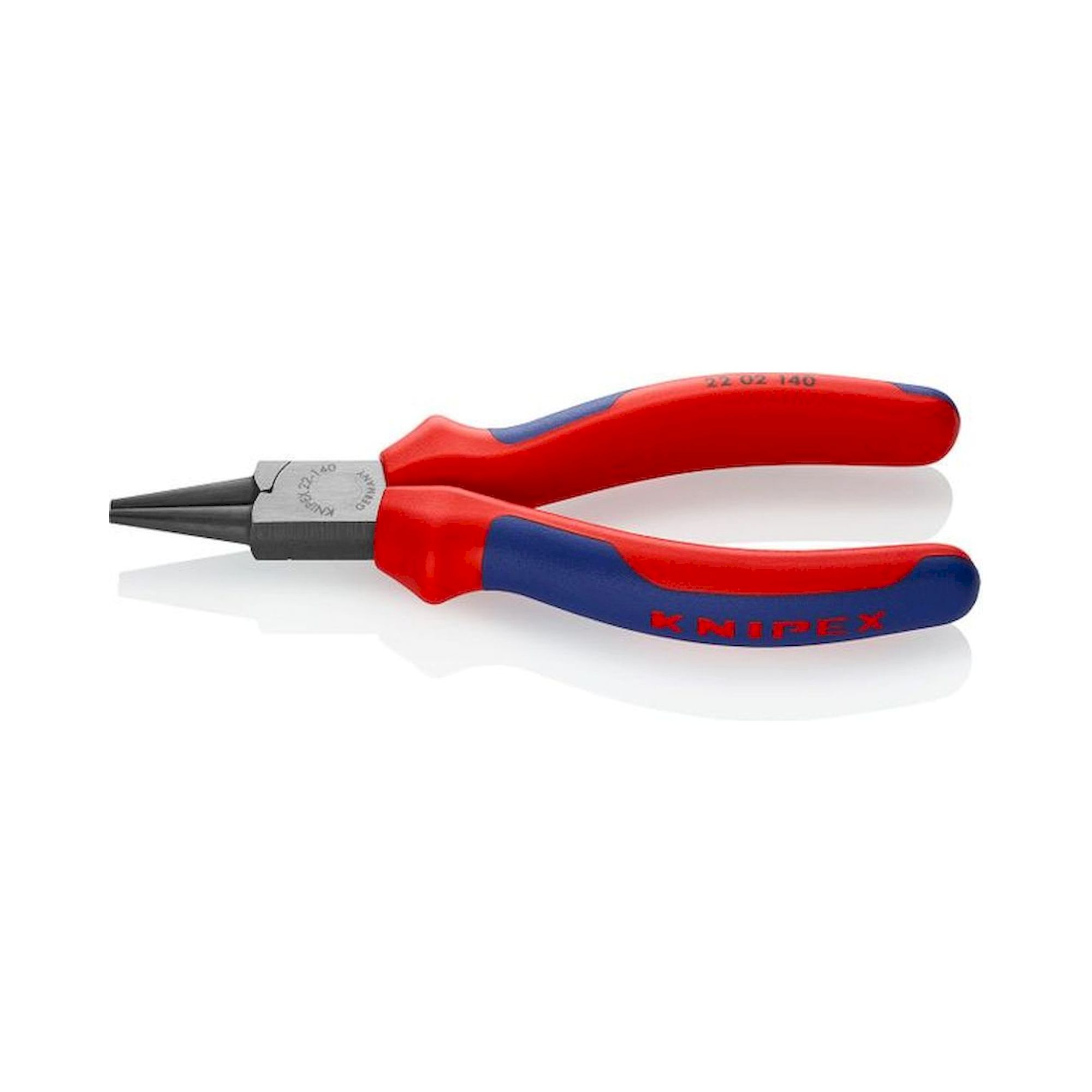 Knipex 22 02 140. Ro with nose pliers, black atramentized, 140 mm
