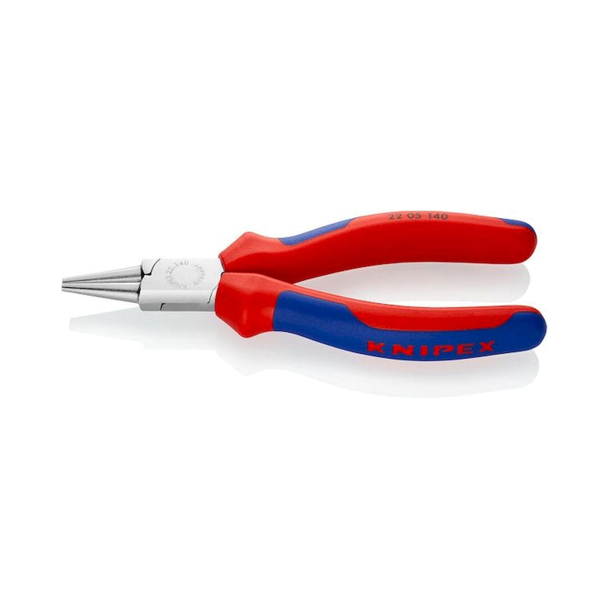 Knipex 22 05 140. Ro with nose pliers, chrome-plated, 140 mm
