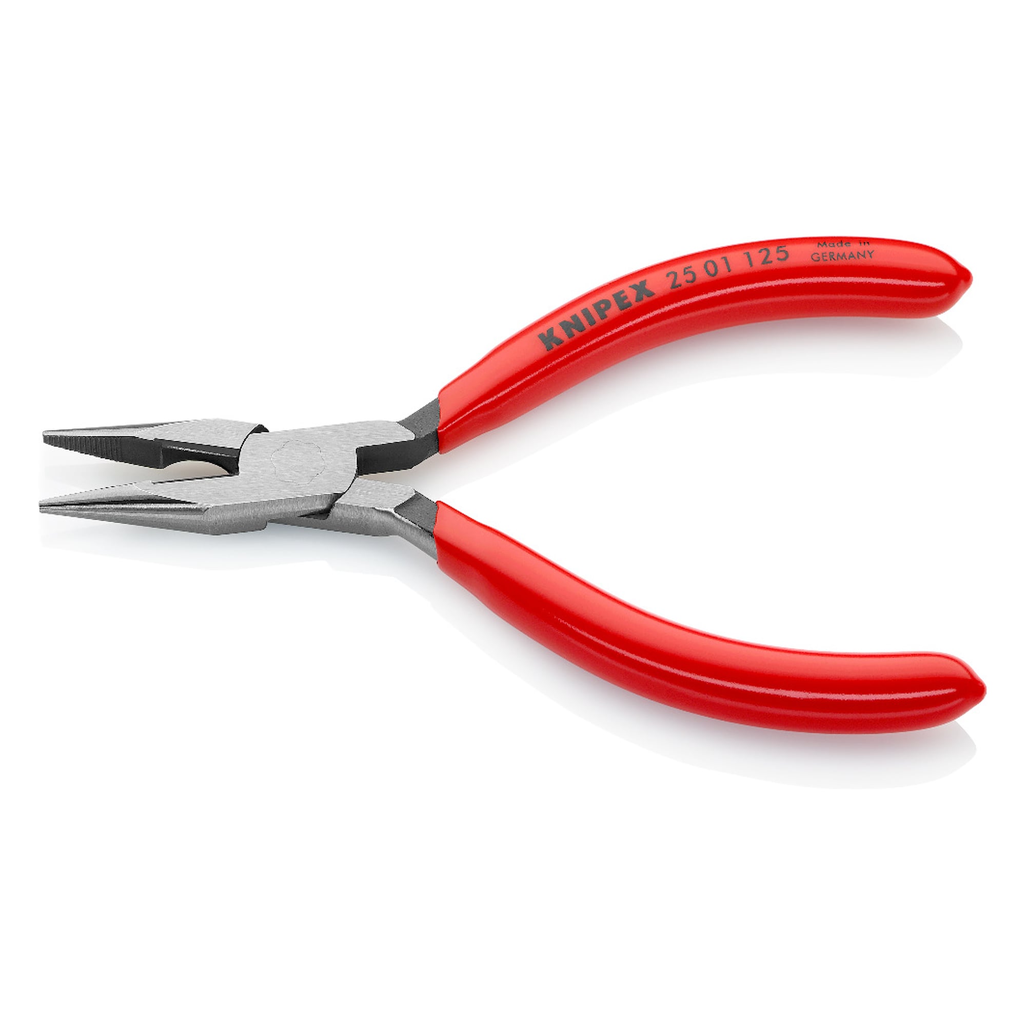 Snipe nose side cutting pliers (radio pliers), long tapered jaws, 125 mm