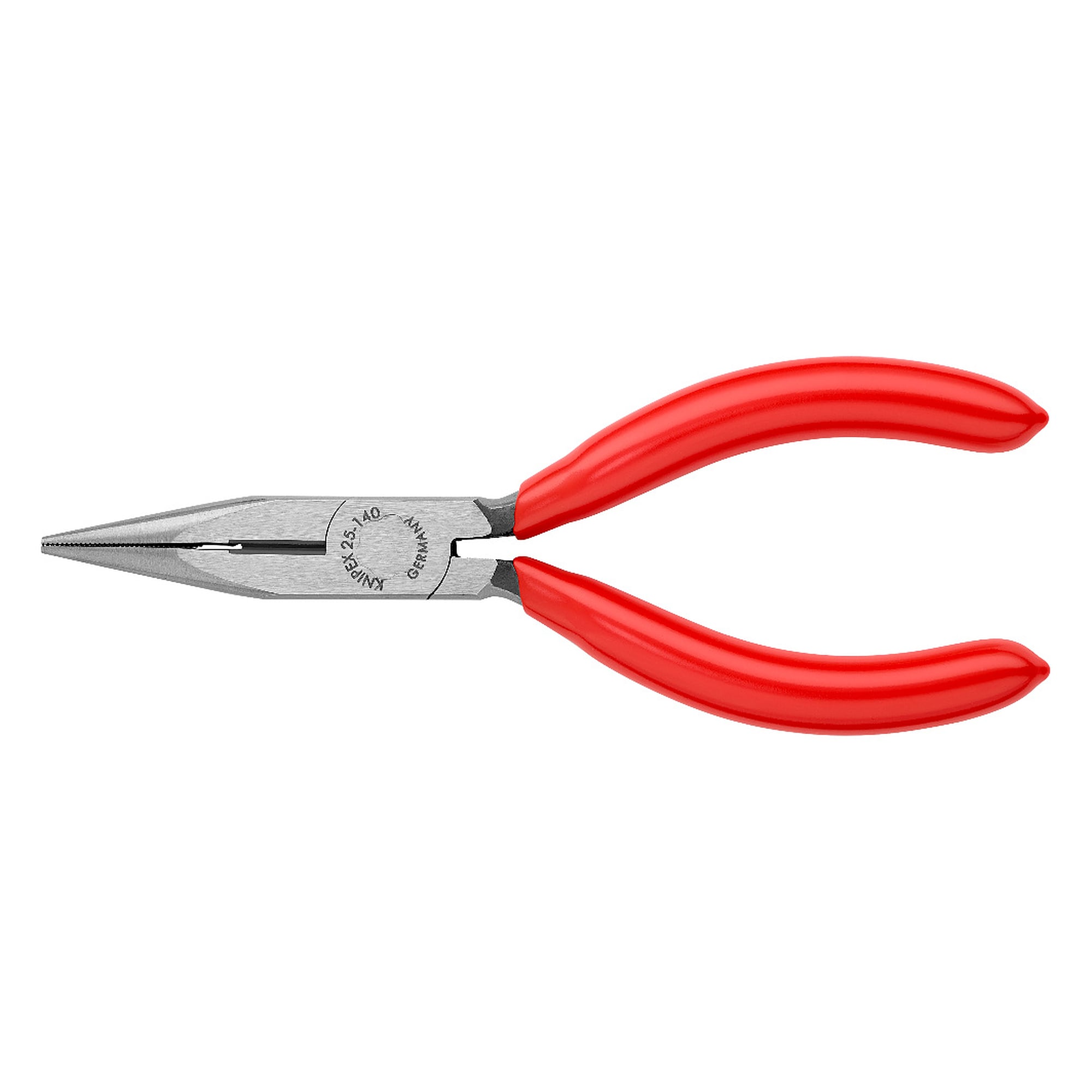 Pince à becs demi-ronds avec tranchant, préhension dentée, becs 42,0 mm, 140 mm
