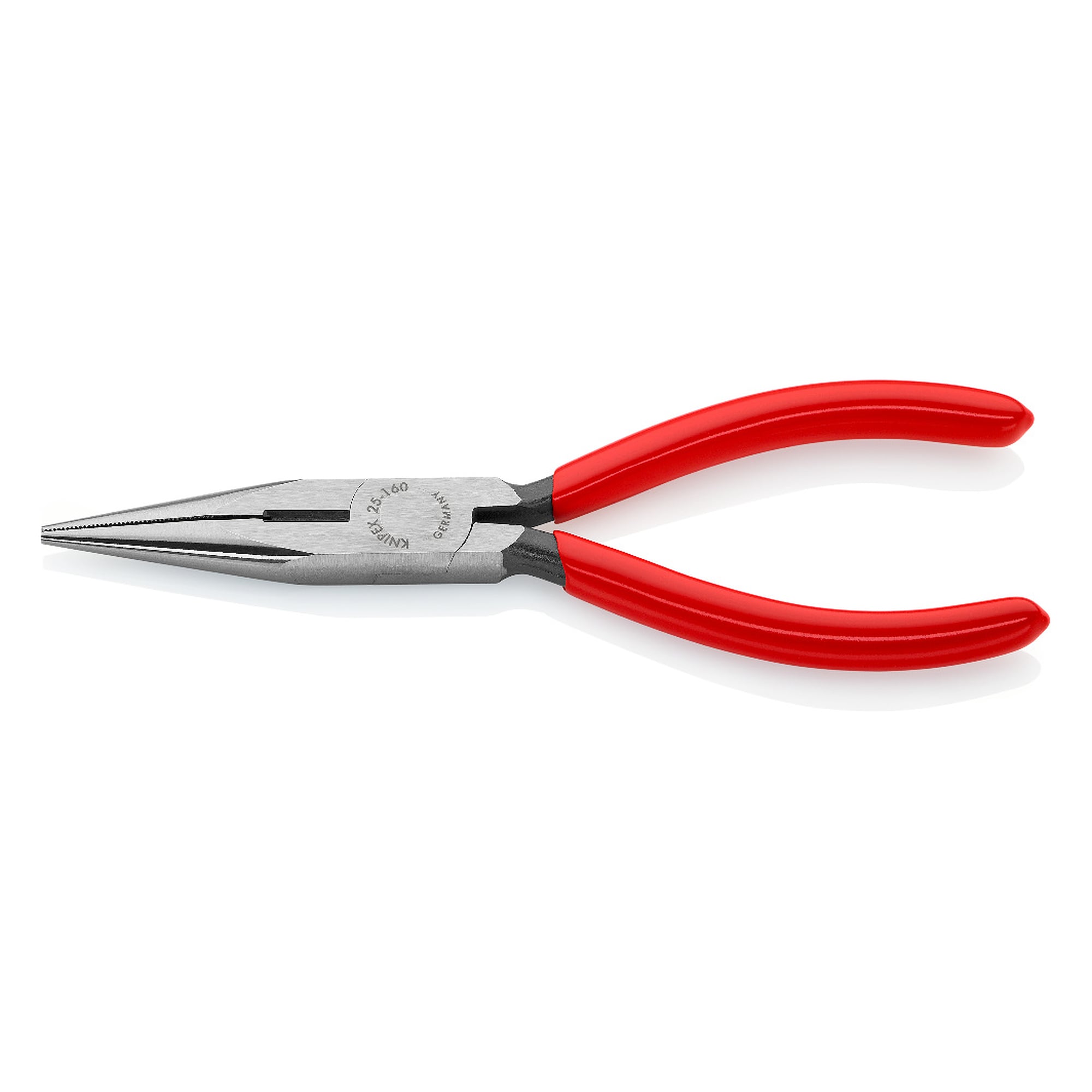 Pince à becs demi-ronds avec tranchant pour fil dur jusqu'à Ø 1,6 mm, atramentée noir, 160 mm