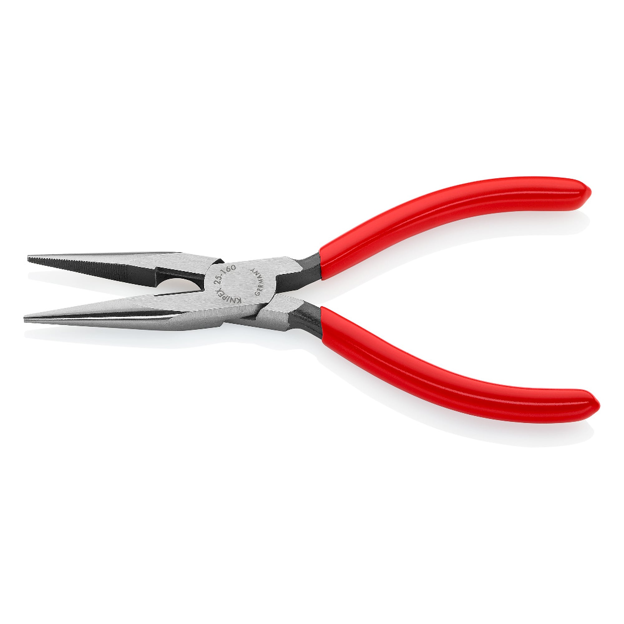 Pince à becs demi-ronds avec tranchant pour fil dur jusqu'à Ø 1,6 mm, atramentée noir, 160 mm