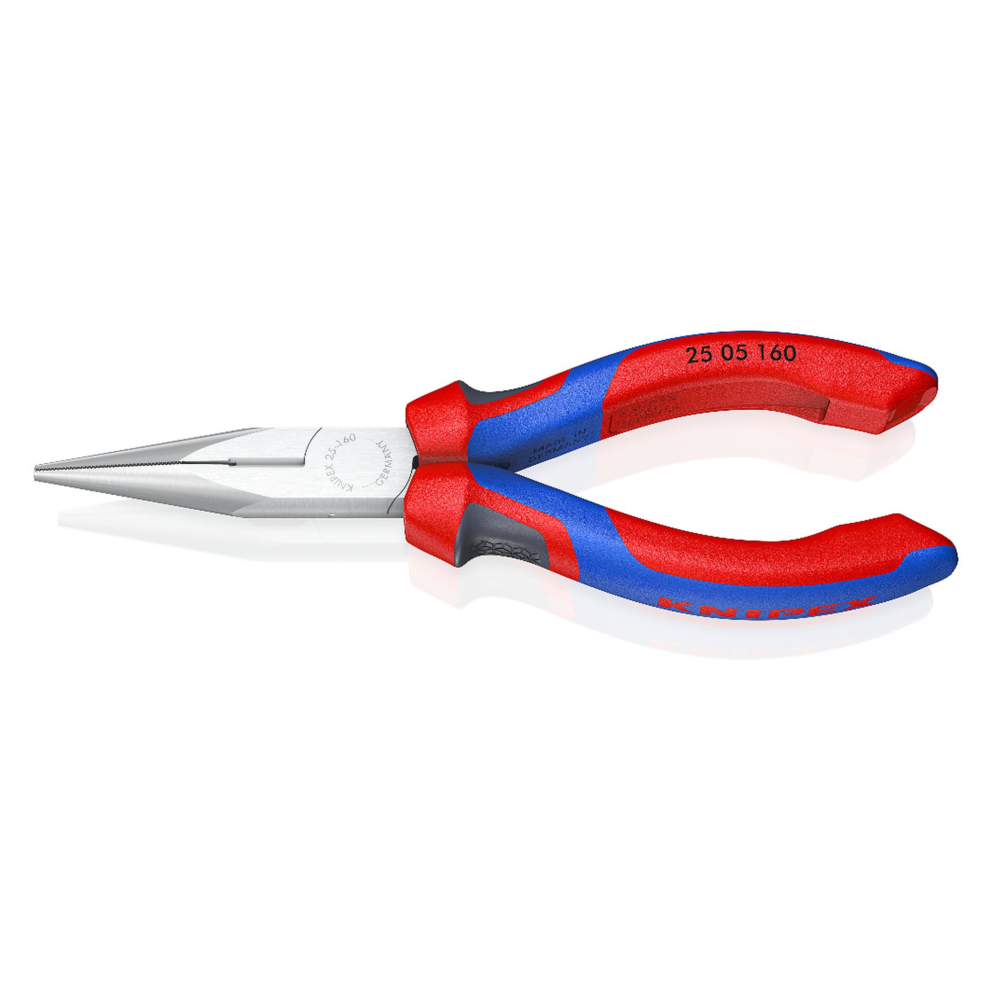 Snipe nose side cutting pliers with comfort handles, chrome-plated, 160 mm