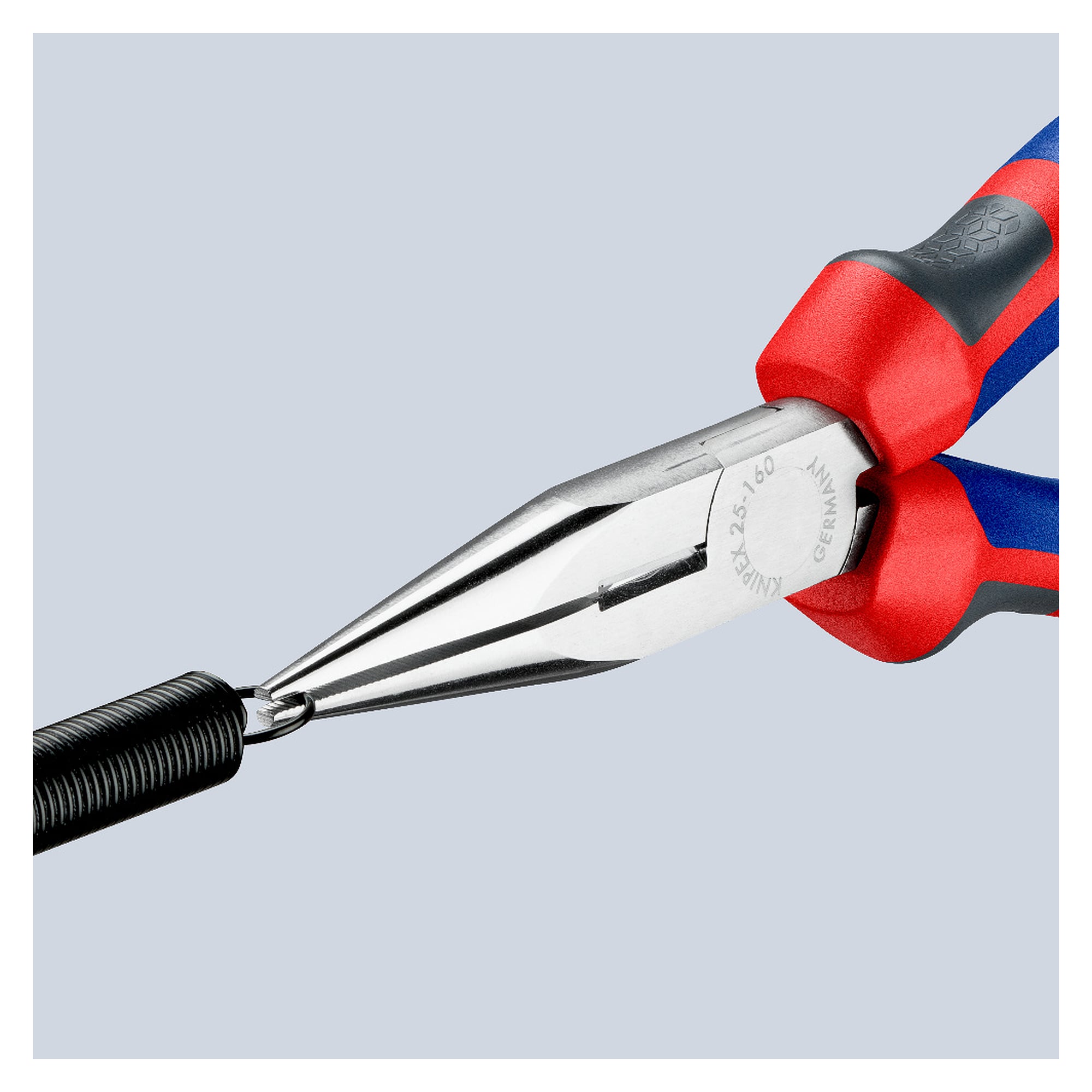 Snipe nose side cutting pliers with comfort handles, chrome-plated, 160 mm