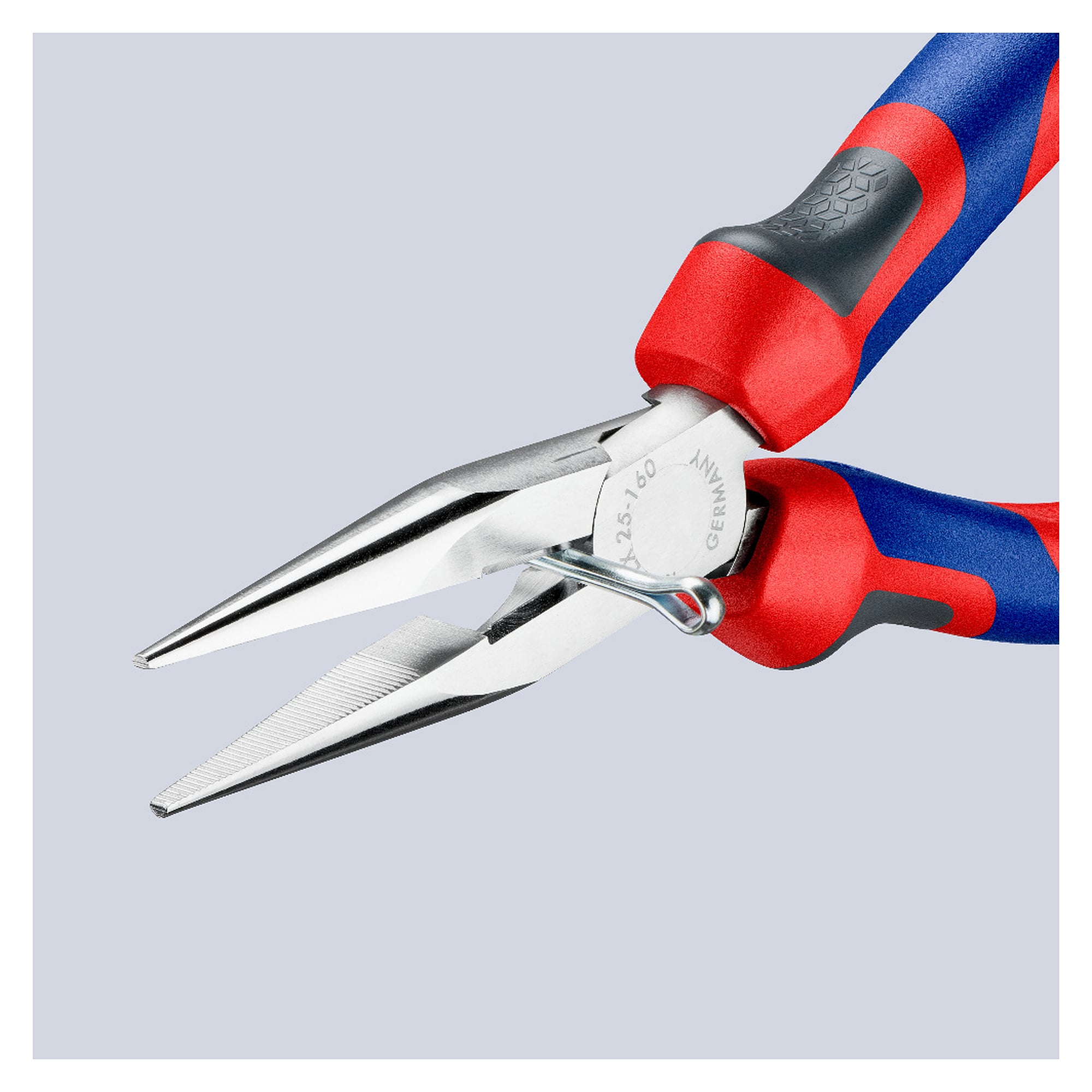 Snipe nose side cutting pliers with comfort handles, chrome-plated, 160 mm