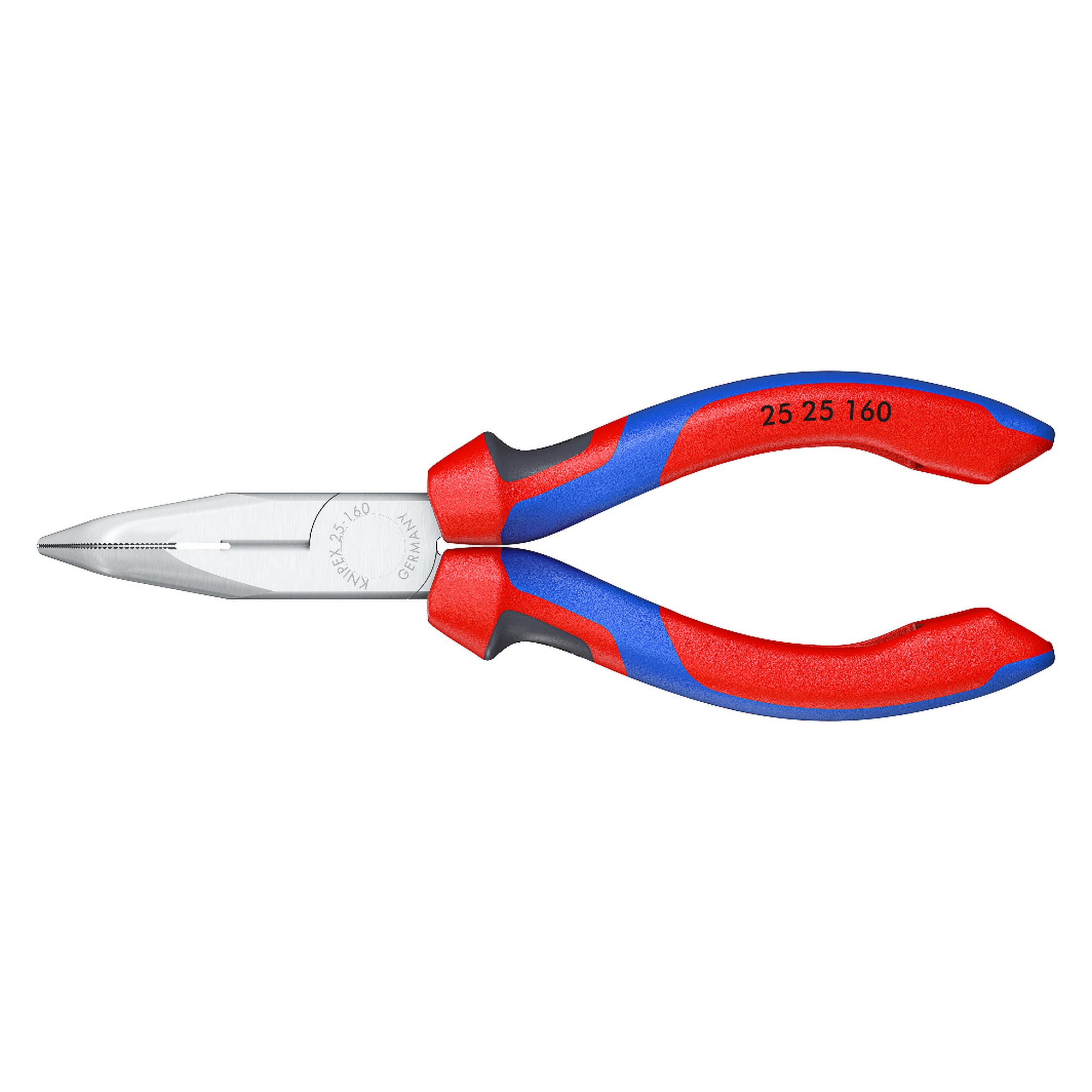 Snipe nose side cutting pliers (radio pliers), chrome-plated, Comfort handles, 160 mm