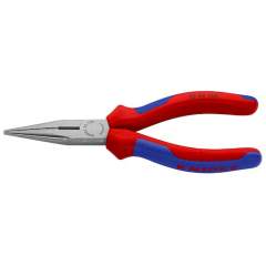 Knipex 25 02 160. Needle nose pliers with cutting edge (radio pliers), black atramentized, 160 mm