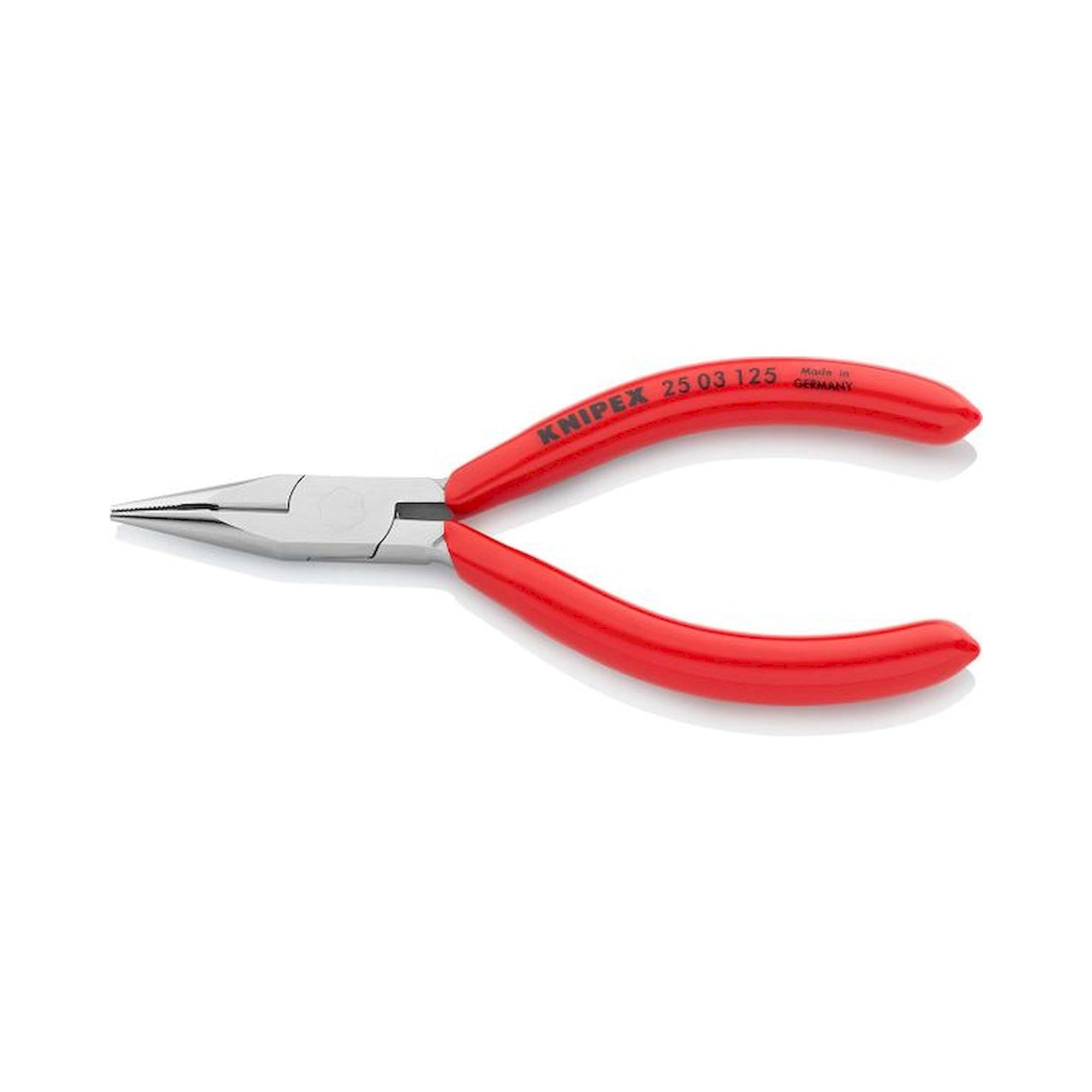 Knipex 25 03 125. Pince à bec plat avec tranchant (pince radio), chromée, 125 mm