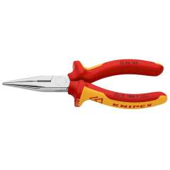 Knipex 25 06 160. Needle nose pliers with cutting edge (radio pliers), chrome-plated, insulated 160 mm