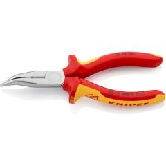 Knipex 25 26 160. Needle nose pliers with cutting edge (radio pliers), chrome-plated, insulated 160 mm