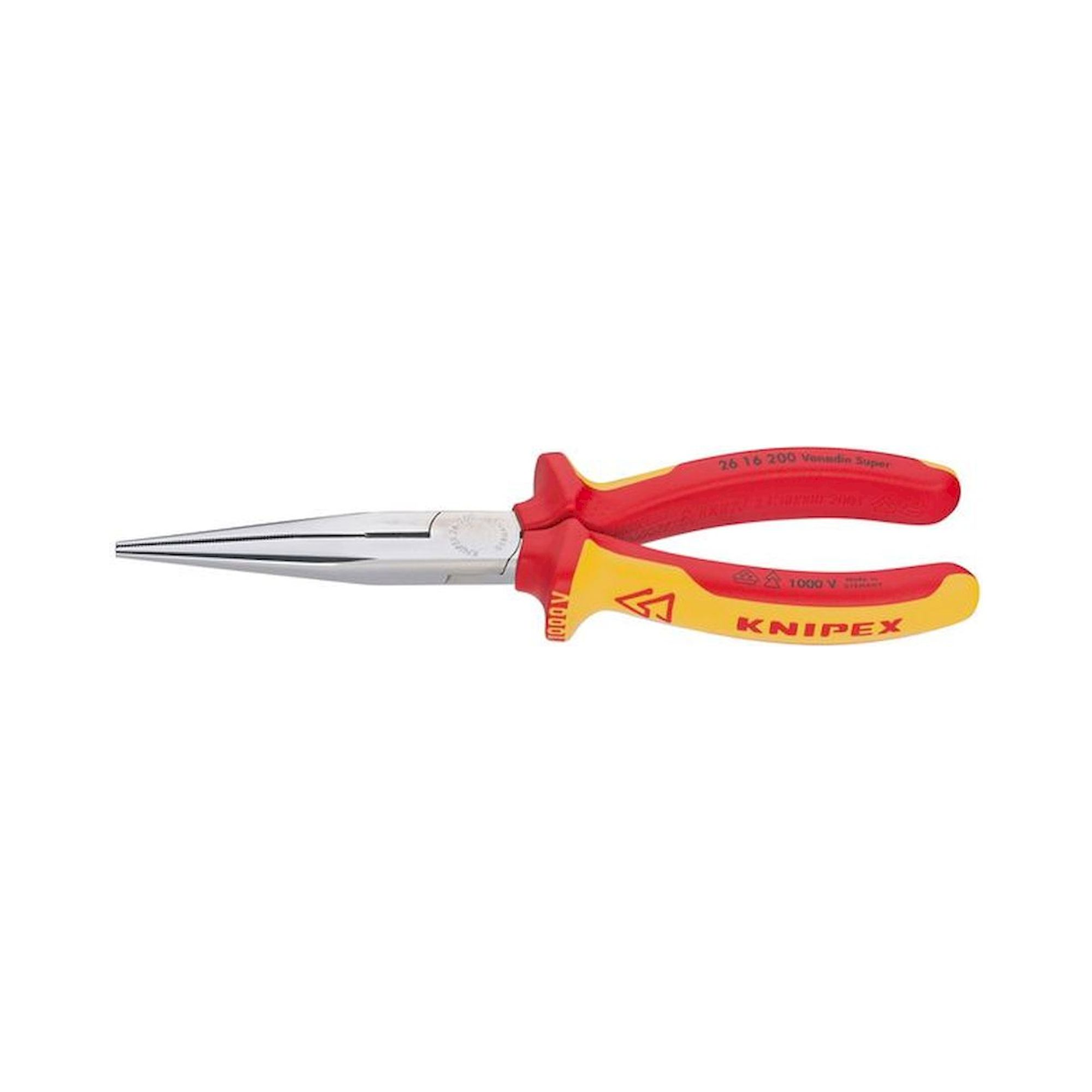 Knipex 26 16 200. Pince à becs semi-ronds avec lame (pince cigogne), chromé