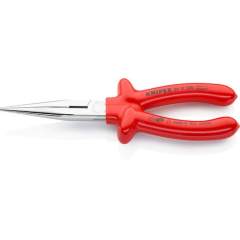 Knipex 26 17 200. Needle nose pliers with cutting edge (cranesbill pliers), chrome-plated, dip-insulated, 200 mm