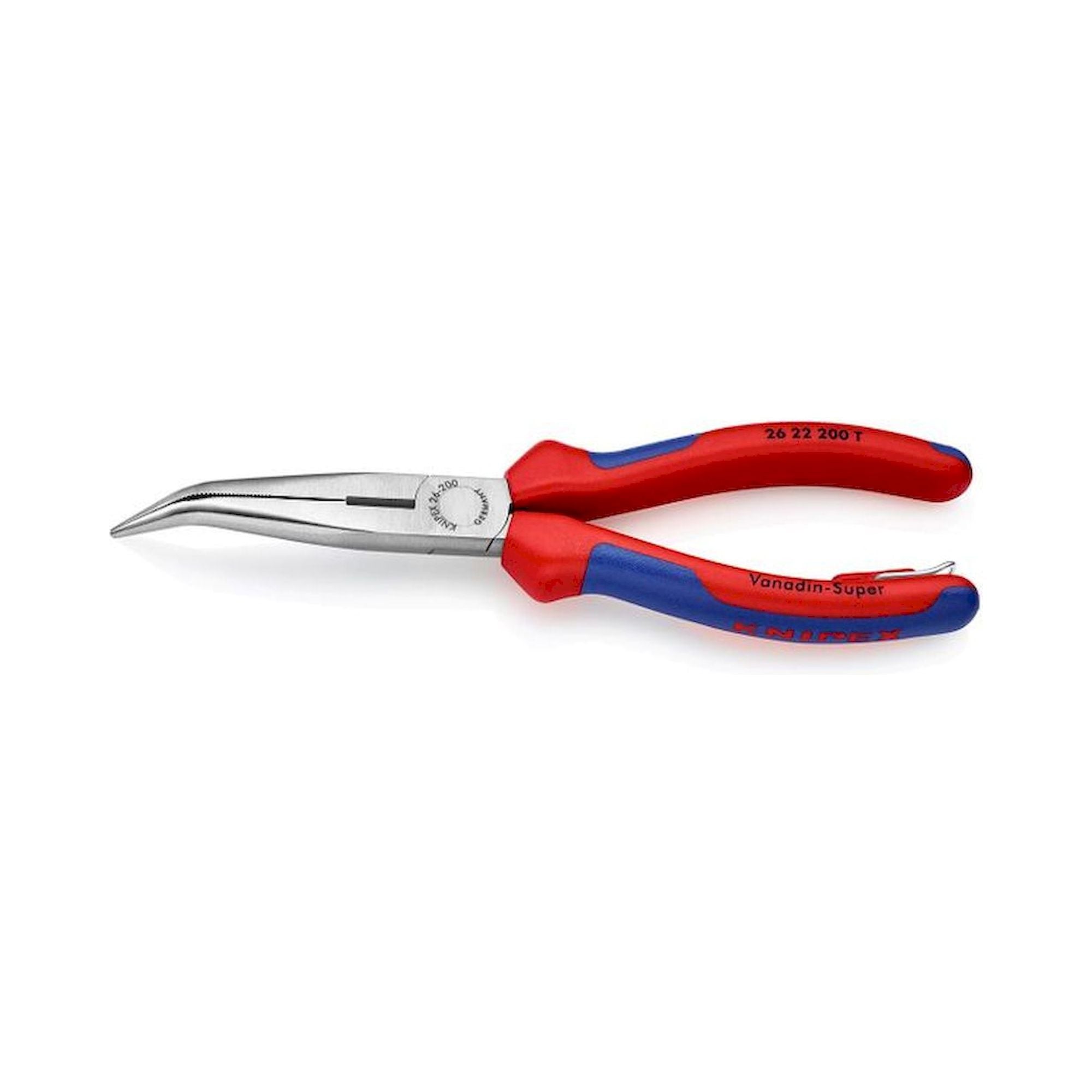 Knipex 26 22 200 T. Pince à becs semi-ronds avec lame (pince cigogne) atramentée , noir