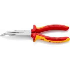 Knipex 26 26 200. Flat nose pliers with cutting edge (Stork's nose pliers), chrome-plated, insulated, 200 mm