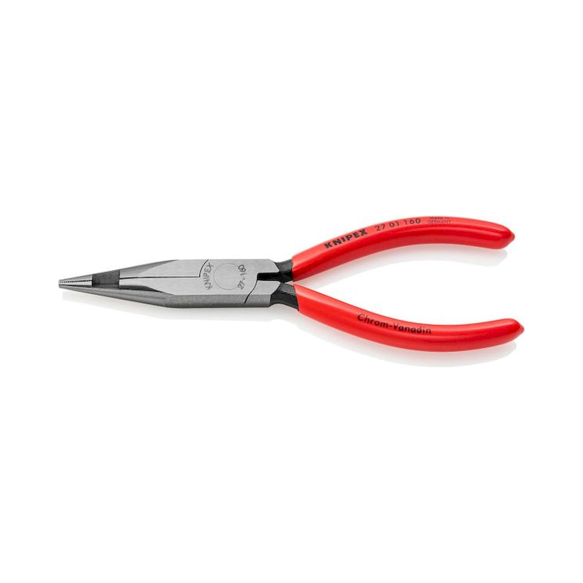 Knipex 27 01 160. Needle nose pliers with center cutter (telephone pliers), 160 mm